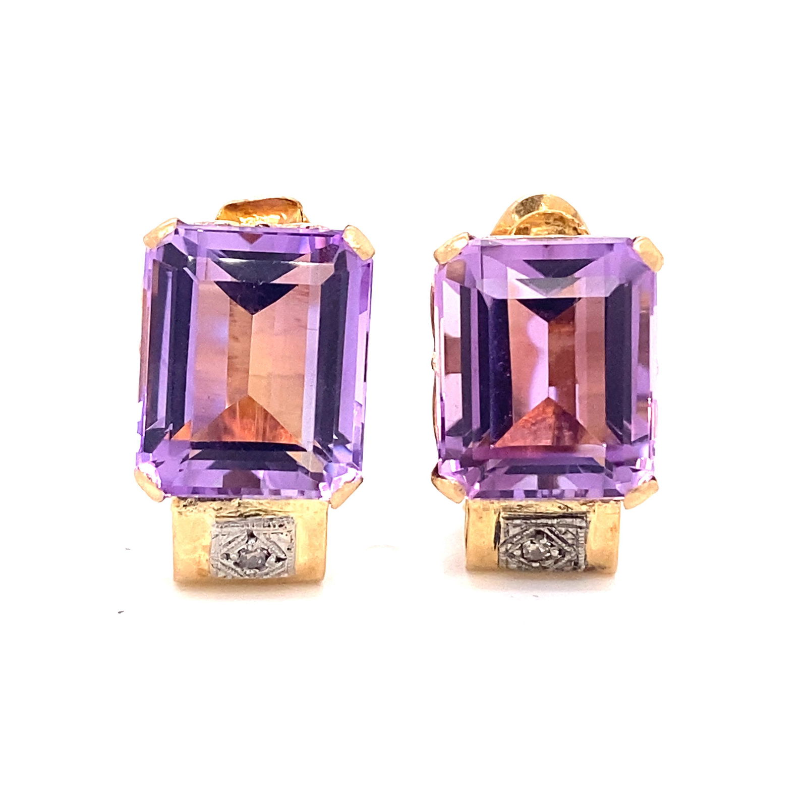 Retro 14k Amethyst Earrings (1 of 2)