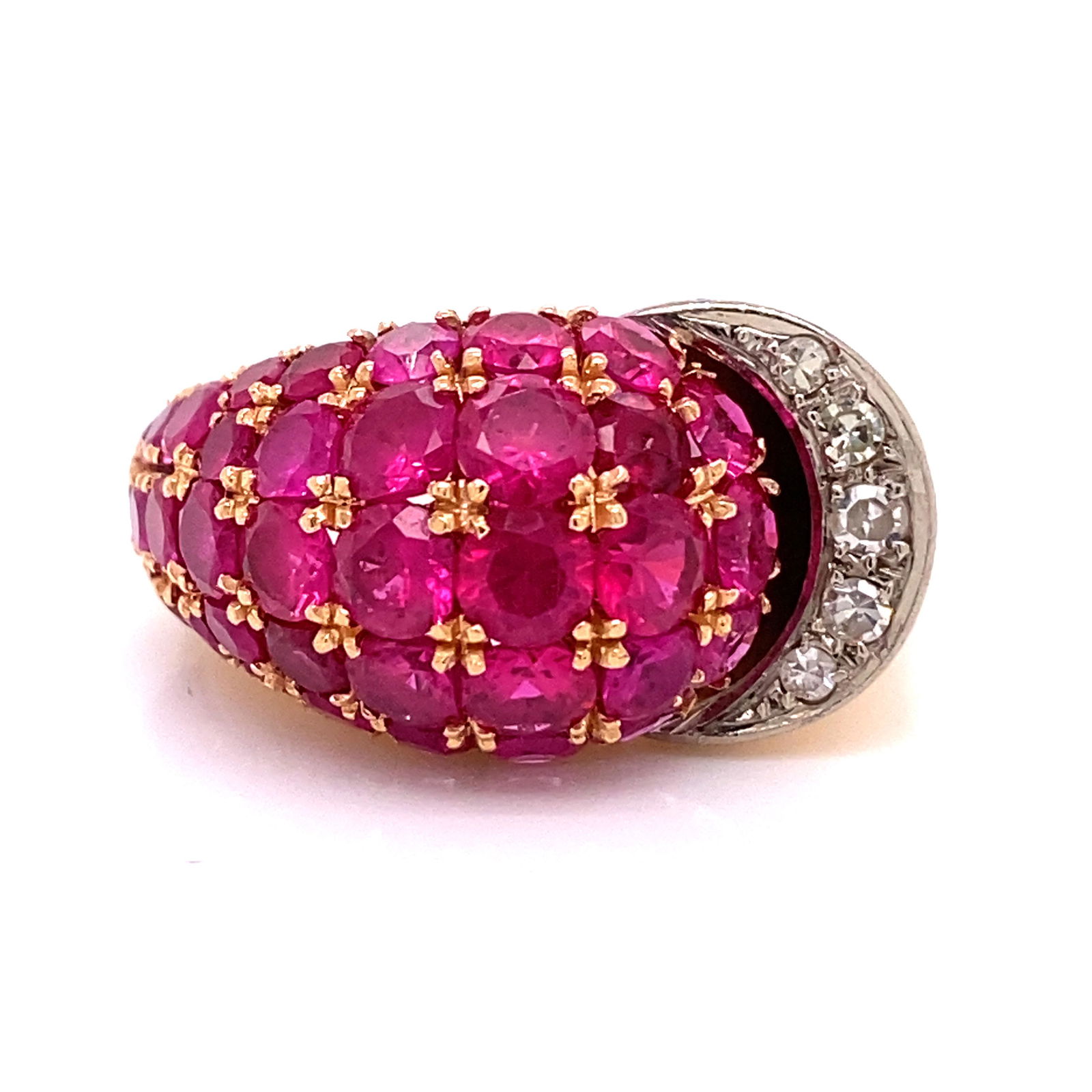 18k Art Deco Ruby Diamond Ring (1 of 4)
