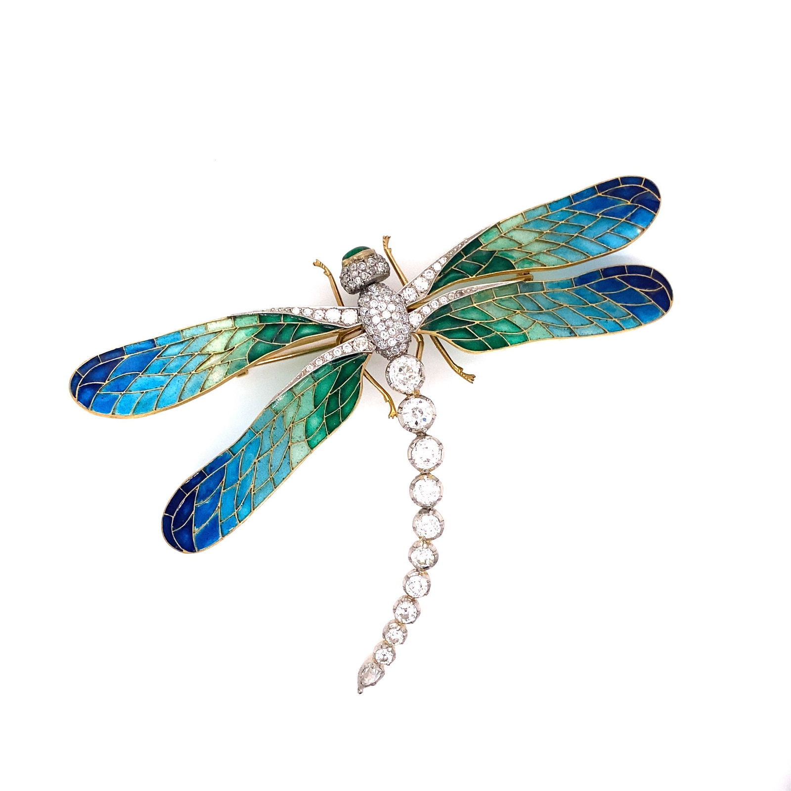 18k Platinum Plique a Jour Diamond Dragonfly (1 of 2)