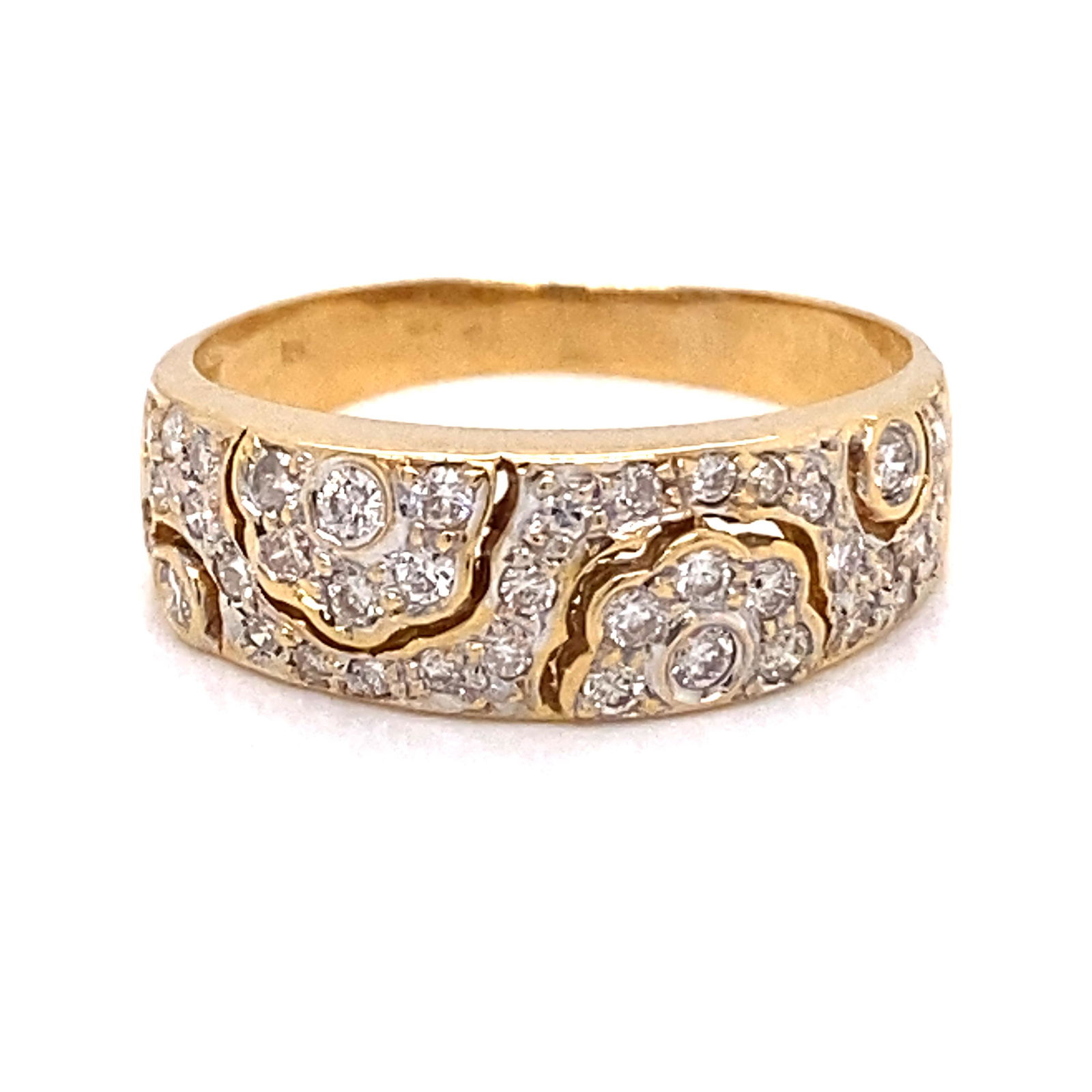 18k Diamond Flower Motif Ring (1 of 2)