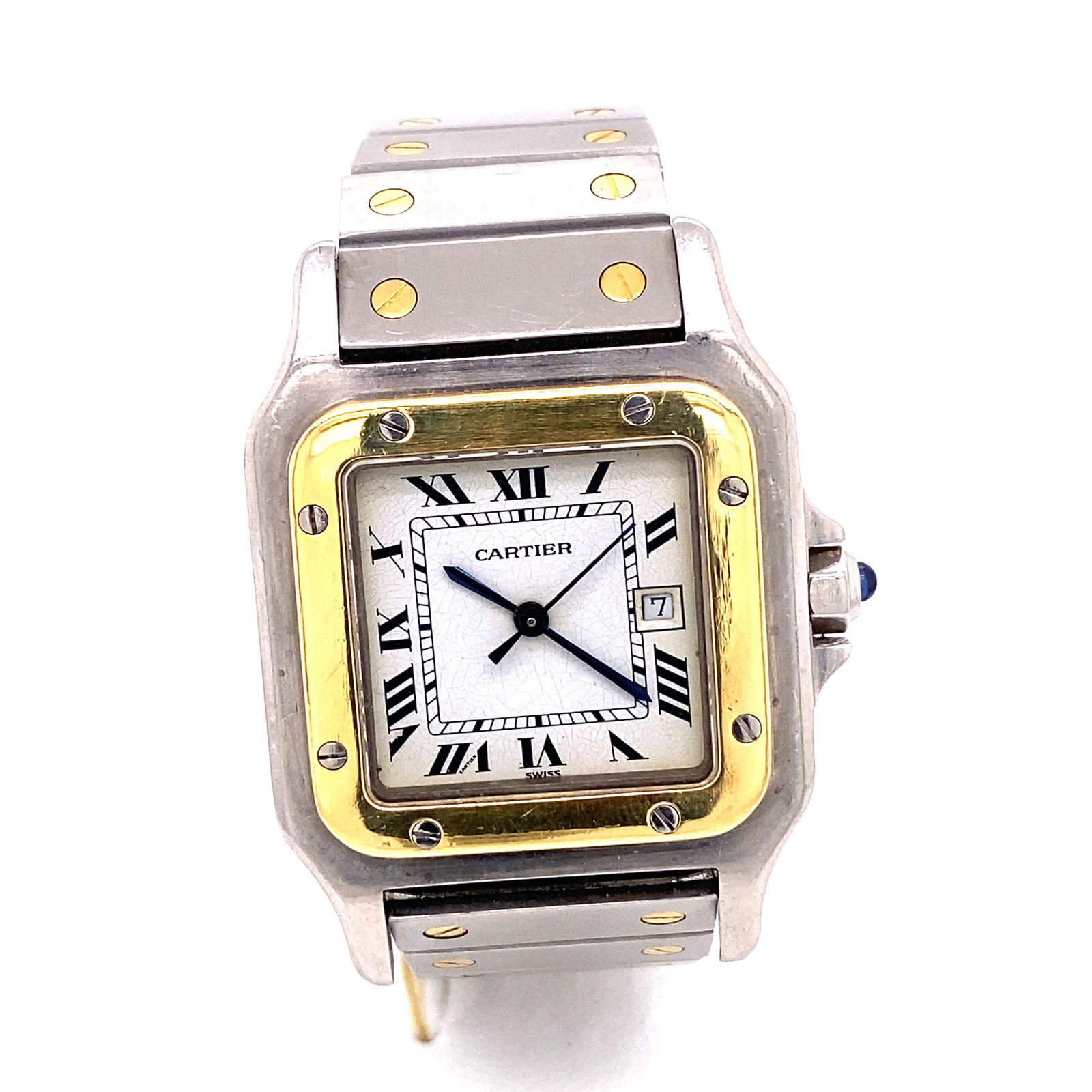 CARTIER Santos Stainless Steel Gold Watch (1 of 3)