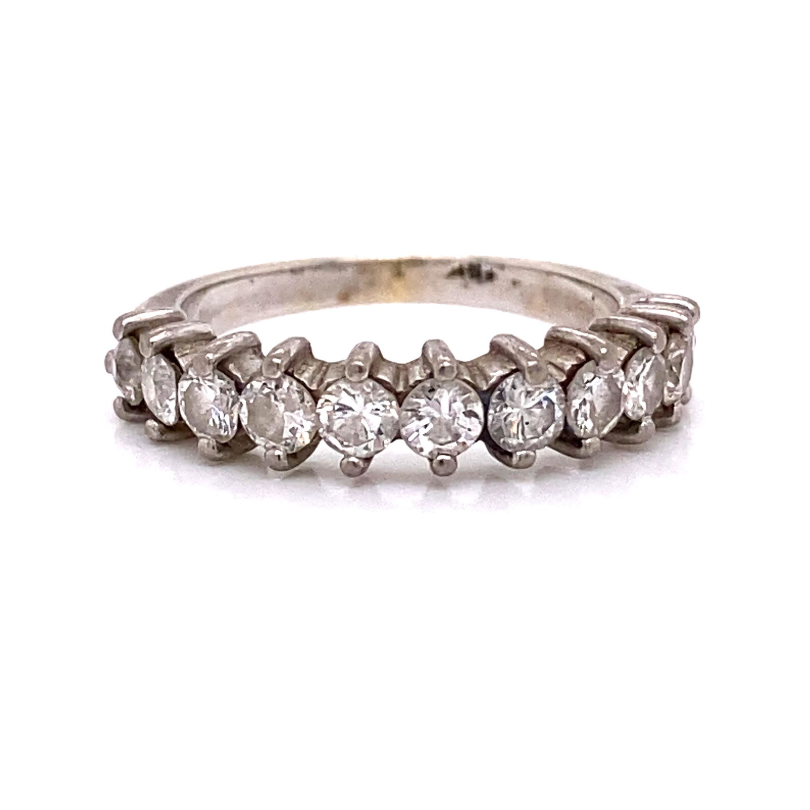 Platinum Half Diamond Eternity Ring (1 of 2)