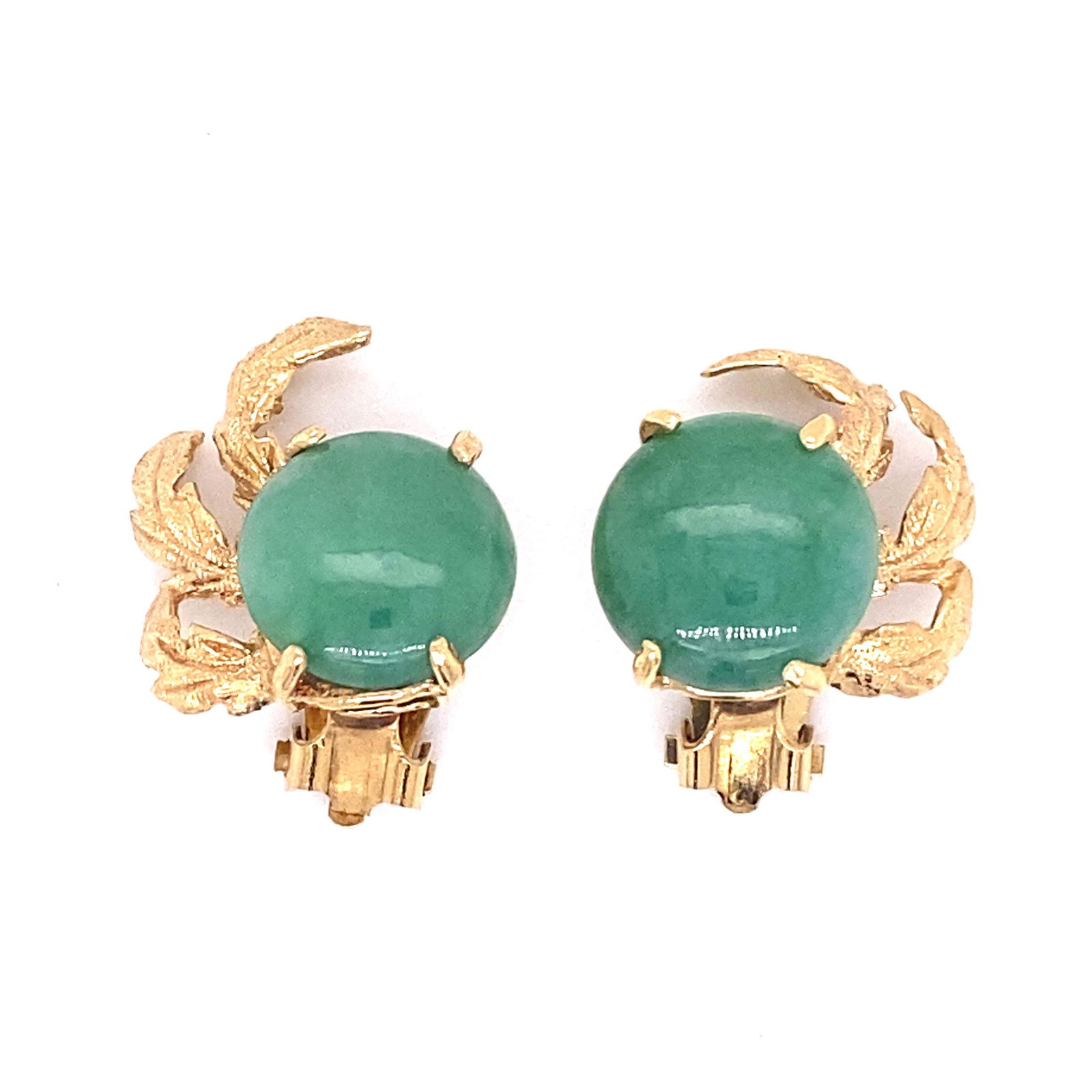 14K Jade Retro Earrings (1 of 1)