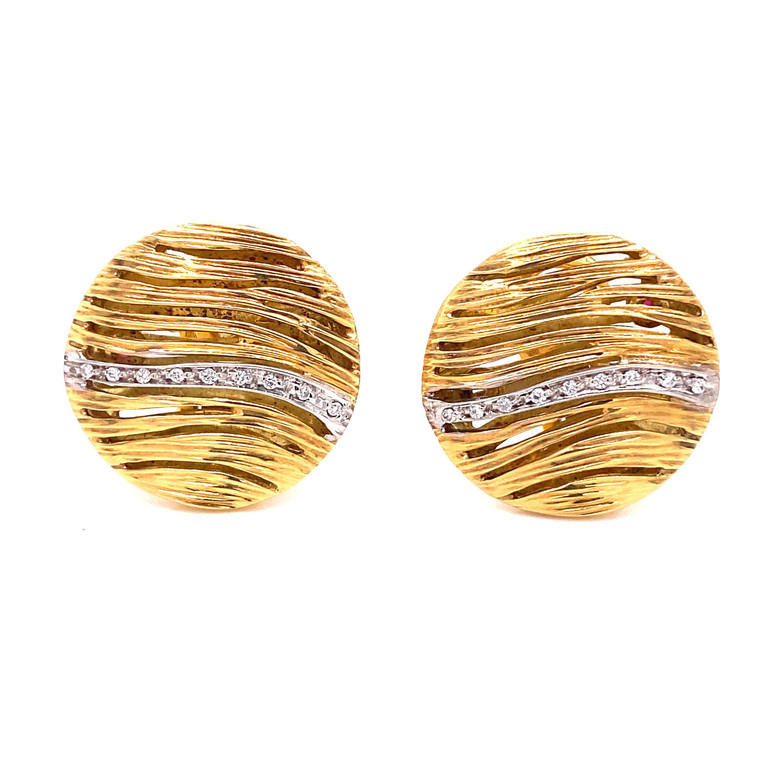 Roberto Coin 18K Diamond Round Earrings (1 of 2)