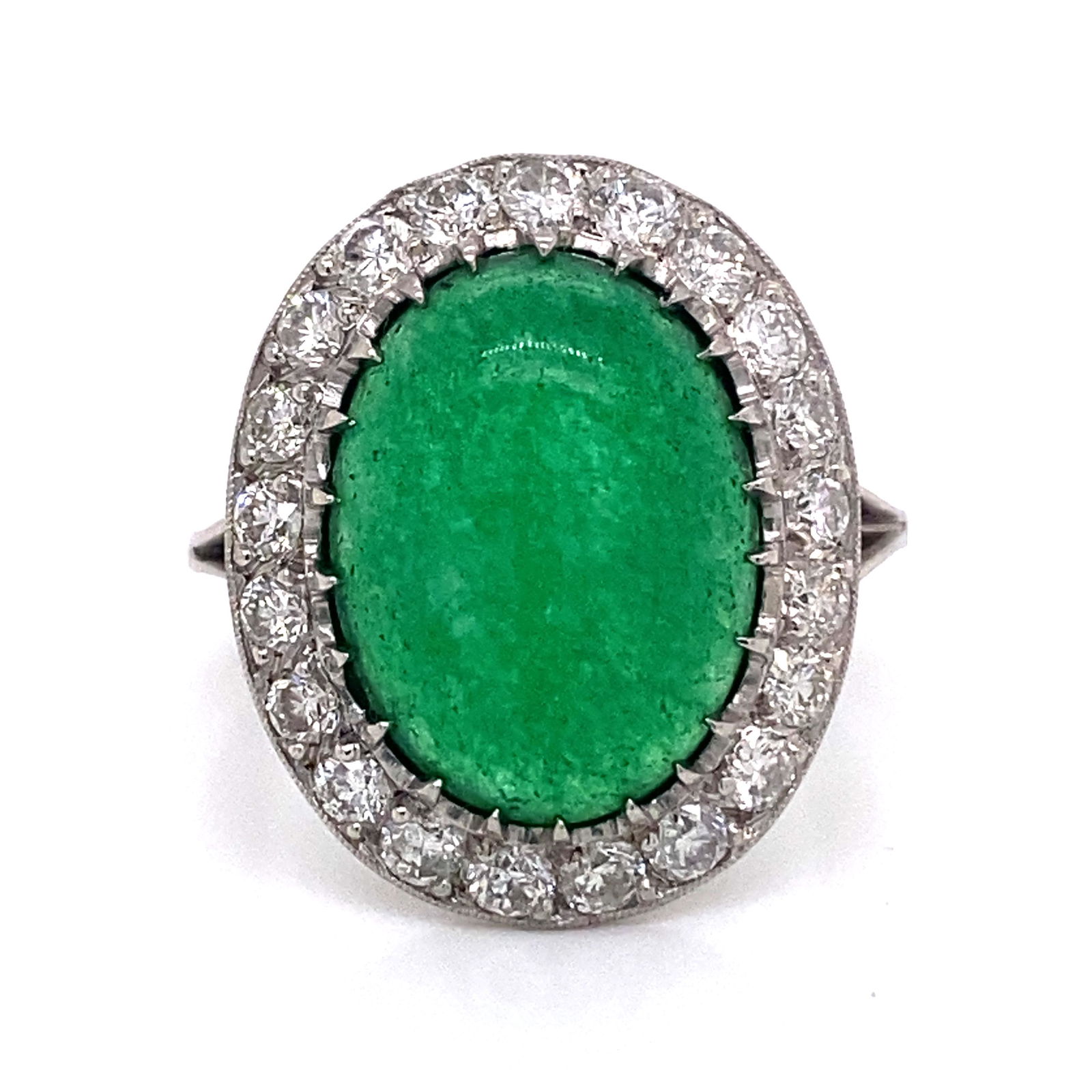 Platinum Jade Diamond Ring (1 of 3)