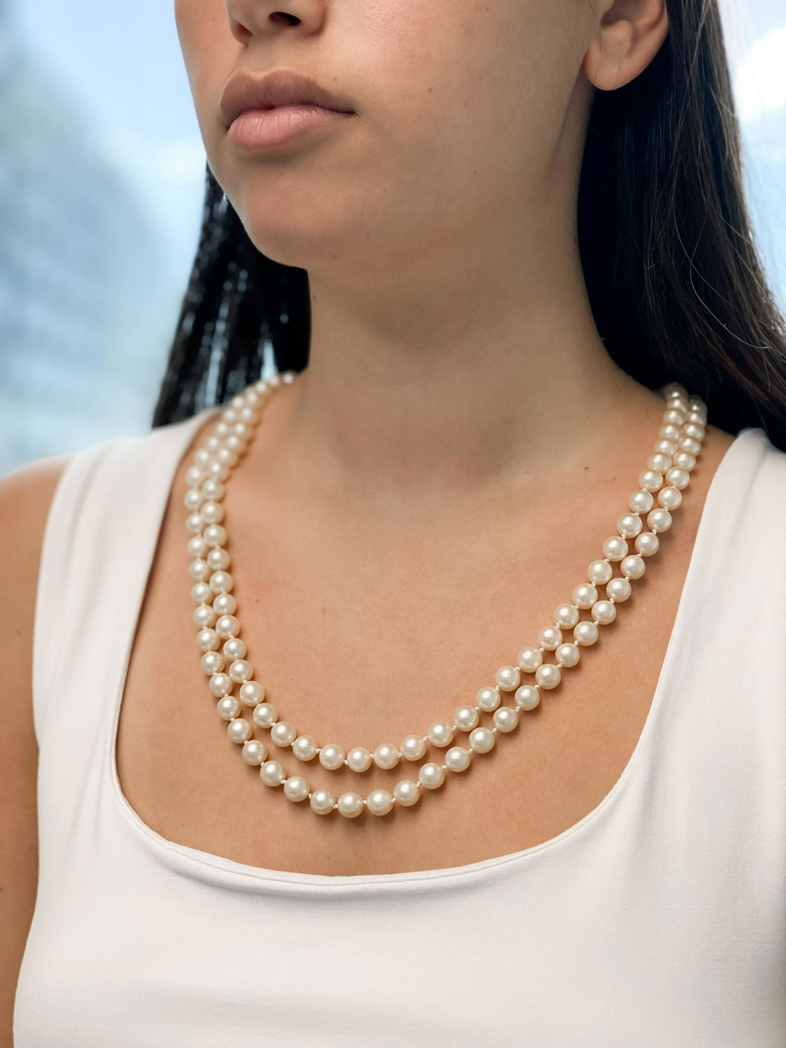 18k Retro Diamond Sapphire Pearl Necklace (1 of 3)