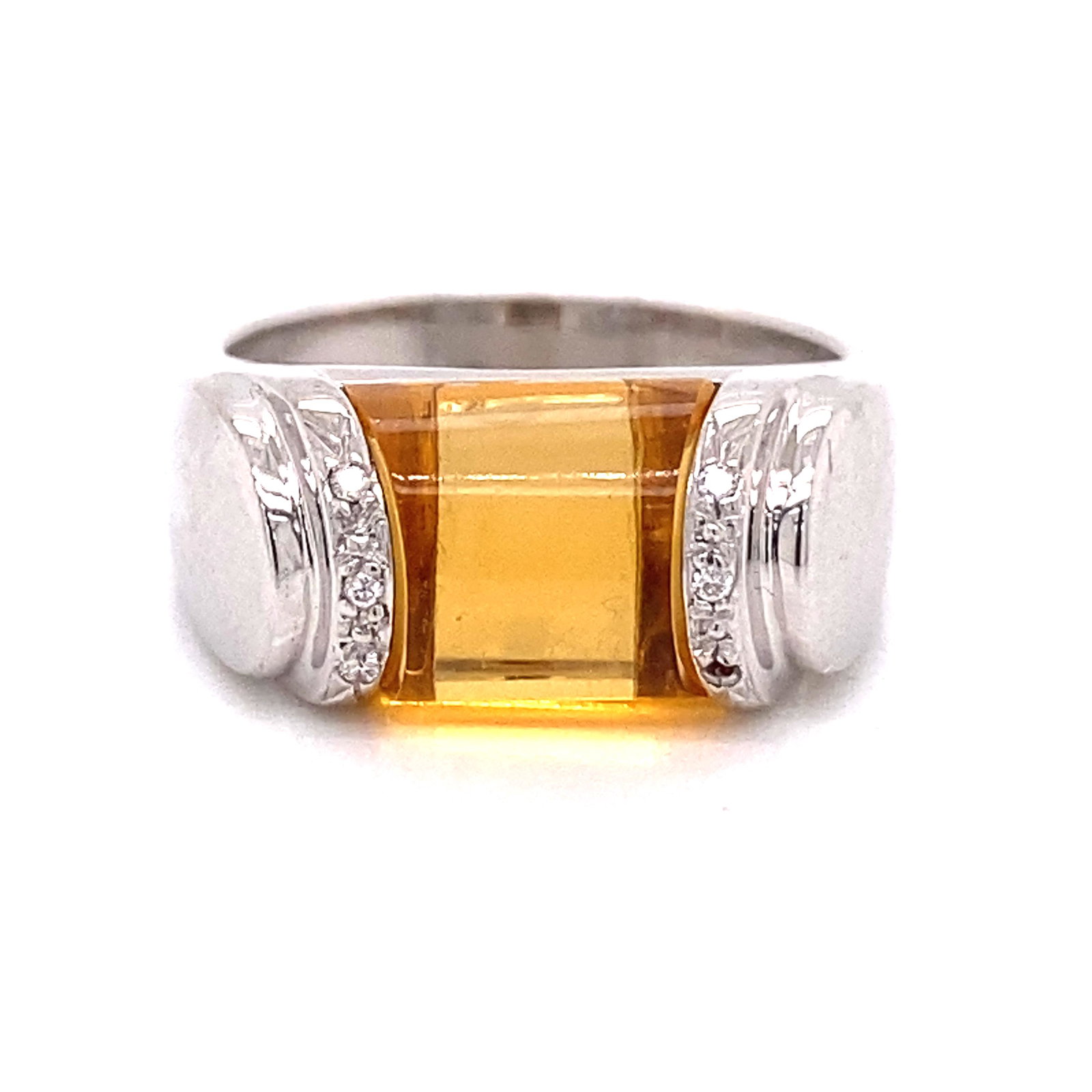 18K Citrine Diamond Ring (1 of 2)