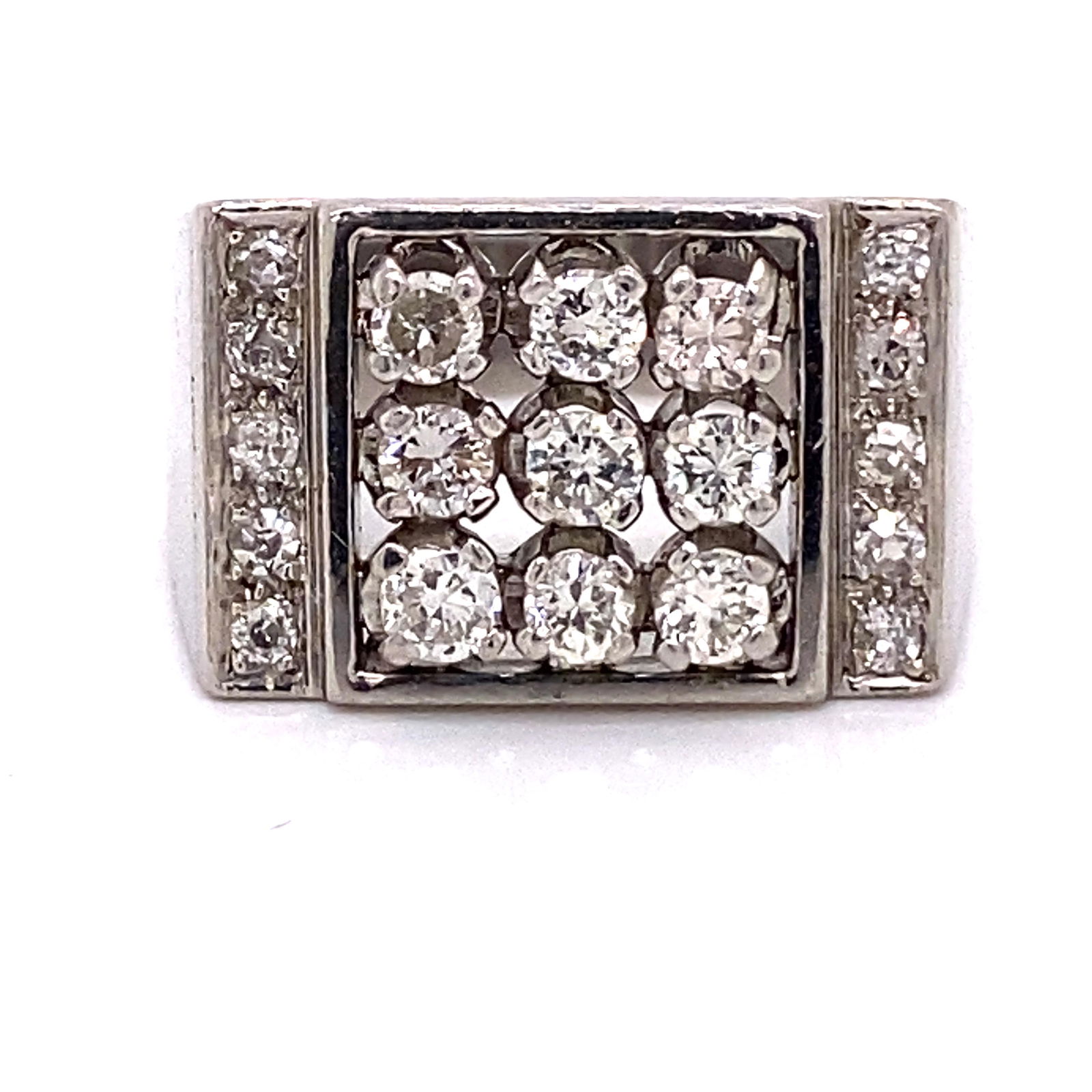 Platinum Retro Diamond Ring (1 of 2)