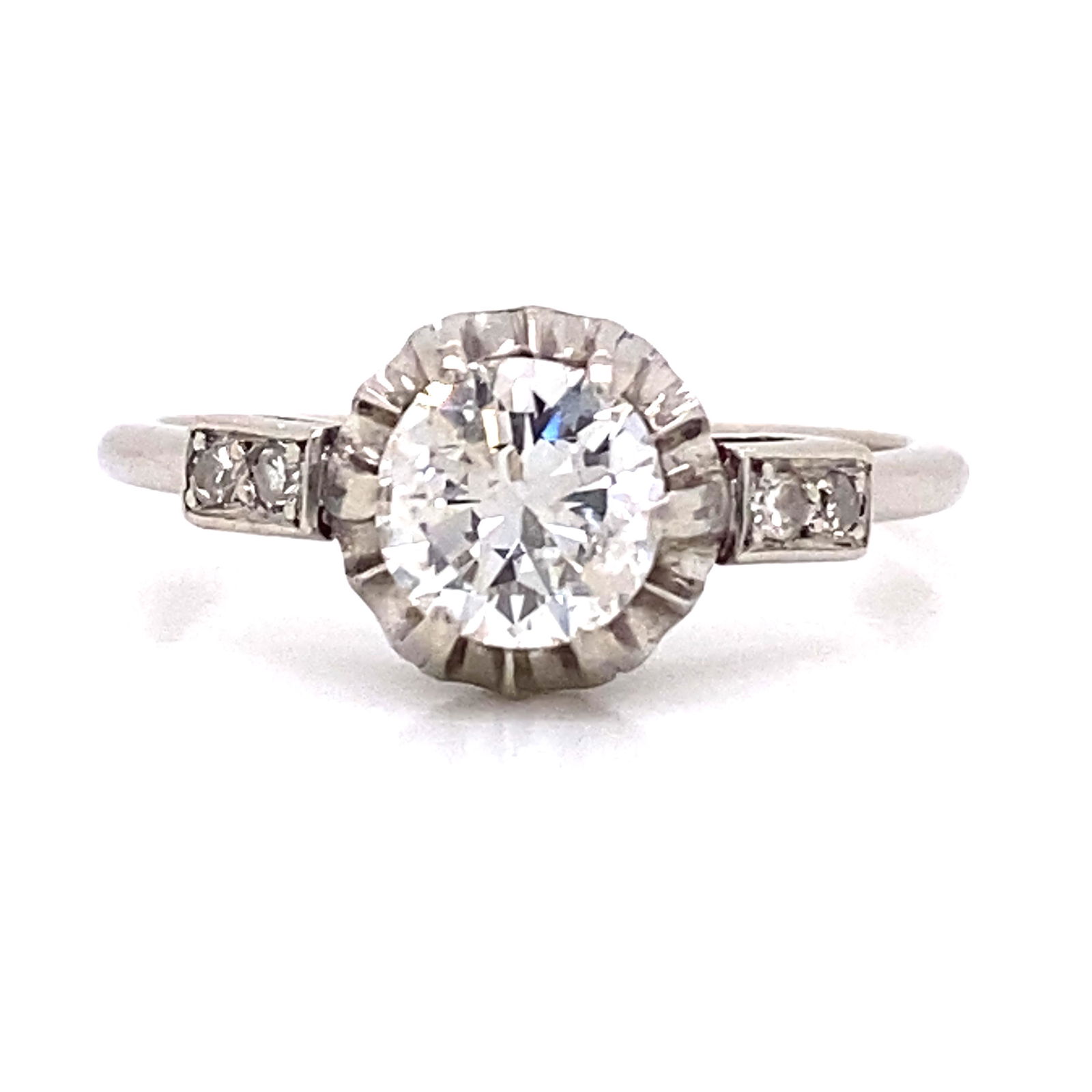 Platinum Art Deco Diamond Engagement Ring (1 of 2)