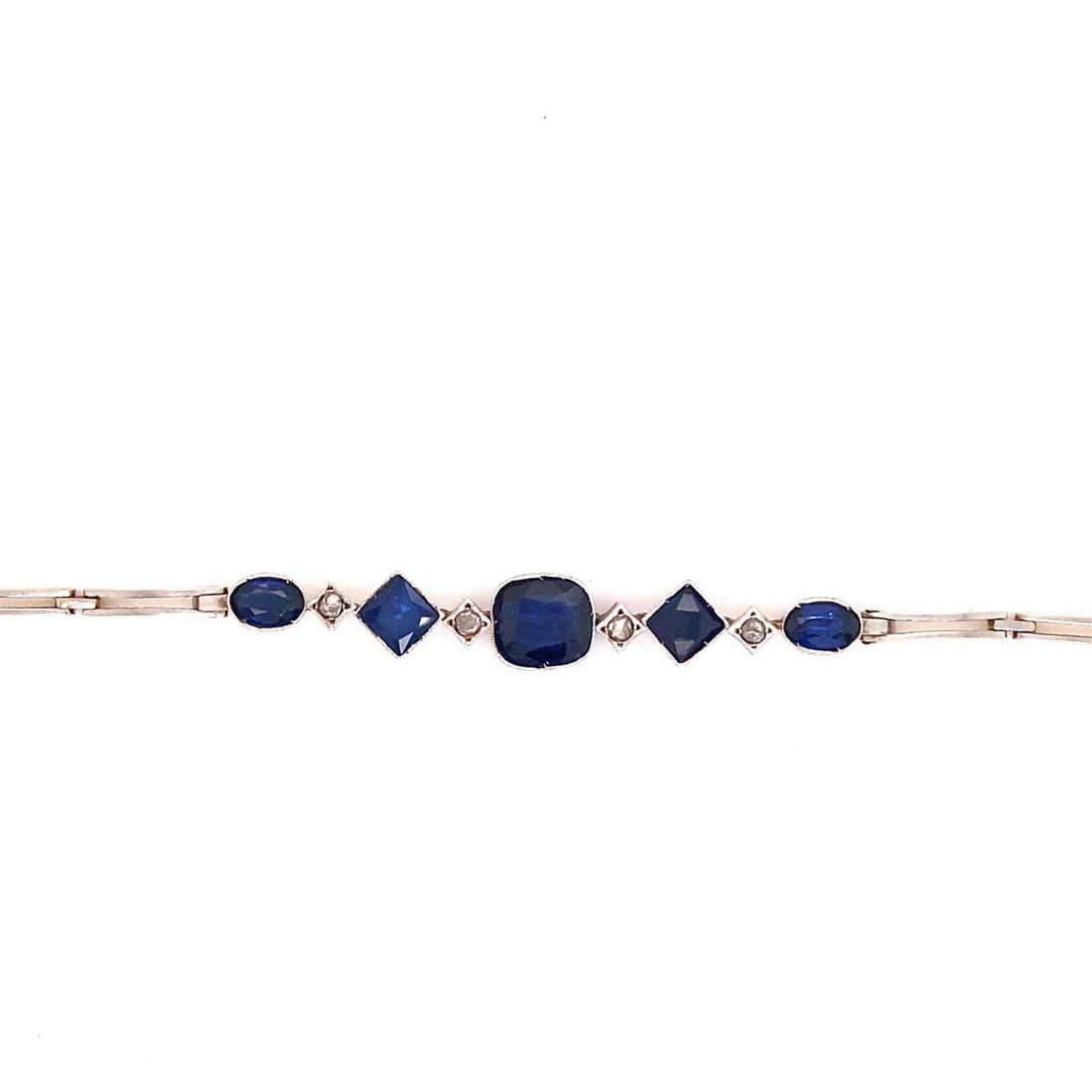 1920’s Platinum 18k Sapphire Diamond Bracelet (1 of 2)