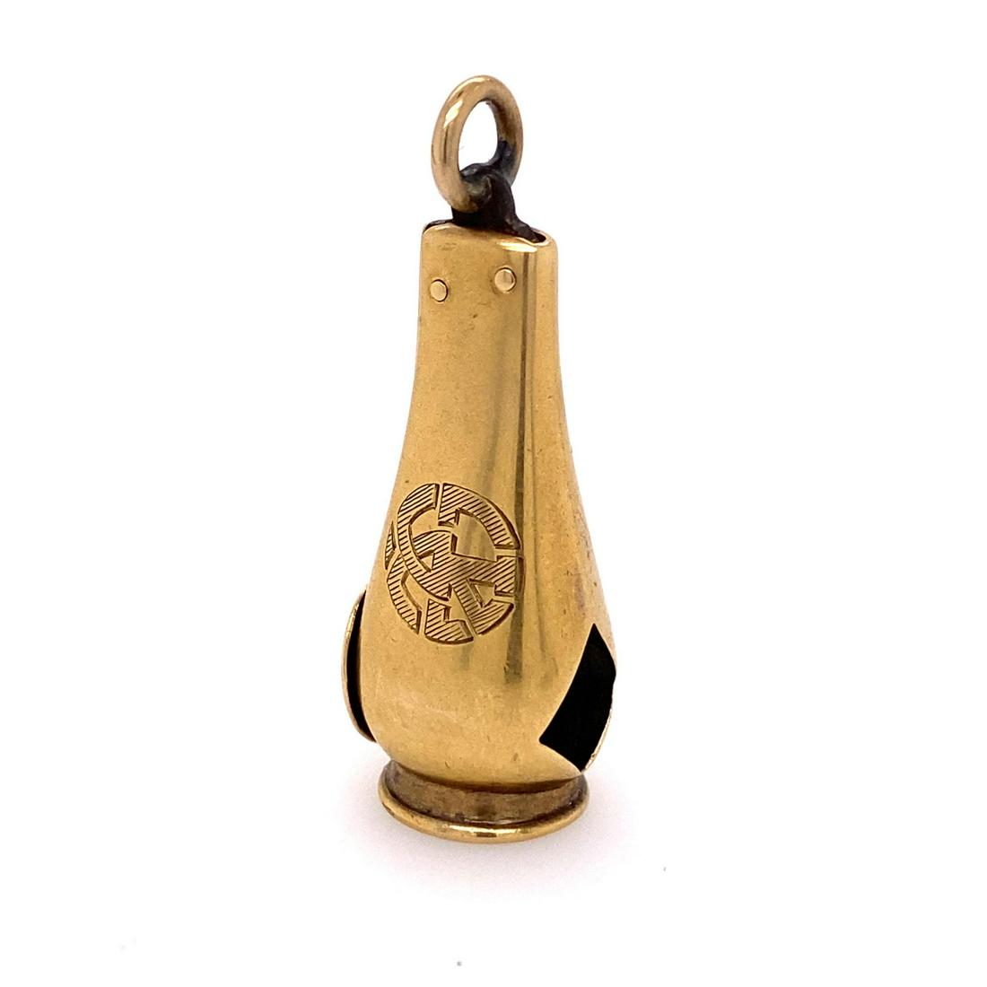 14k Art Deco Cigar Cutter Pendant