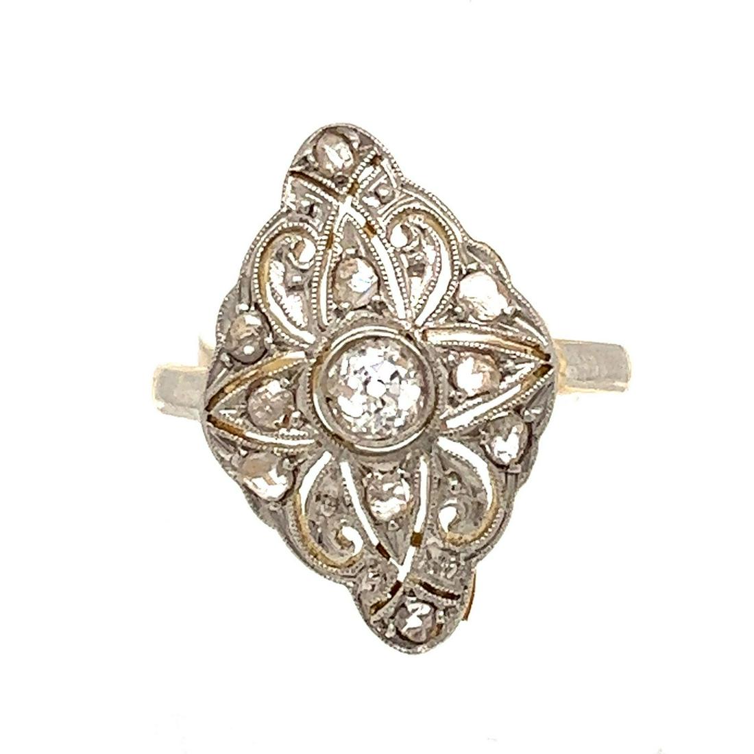 BE MINE Victorian 18k Diamond Ring (1 of 2)