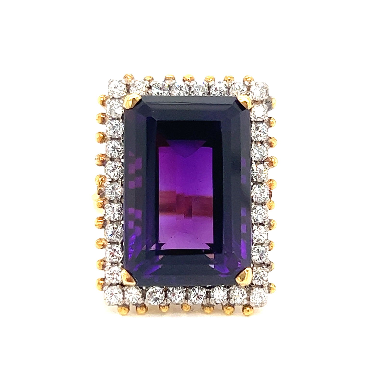 18k Amethyst  Diamond Ring (1 of 2)