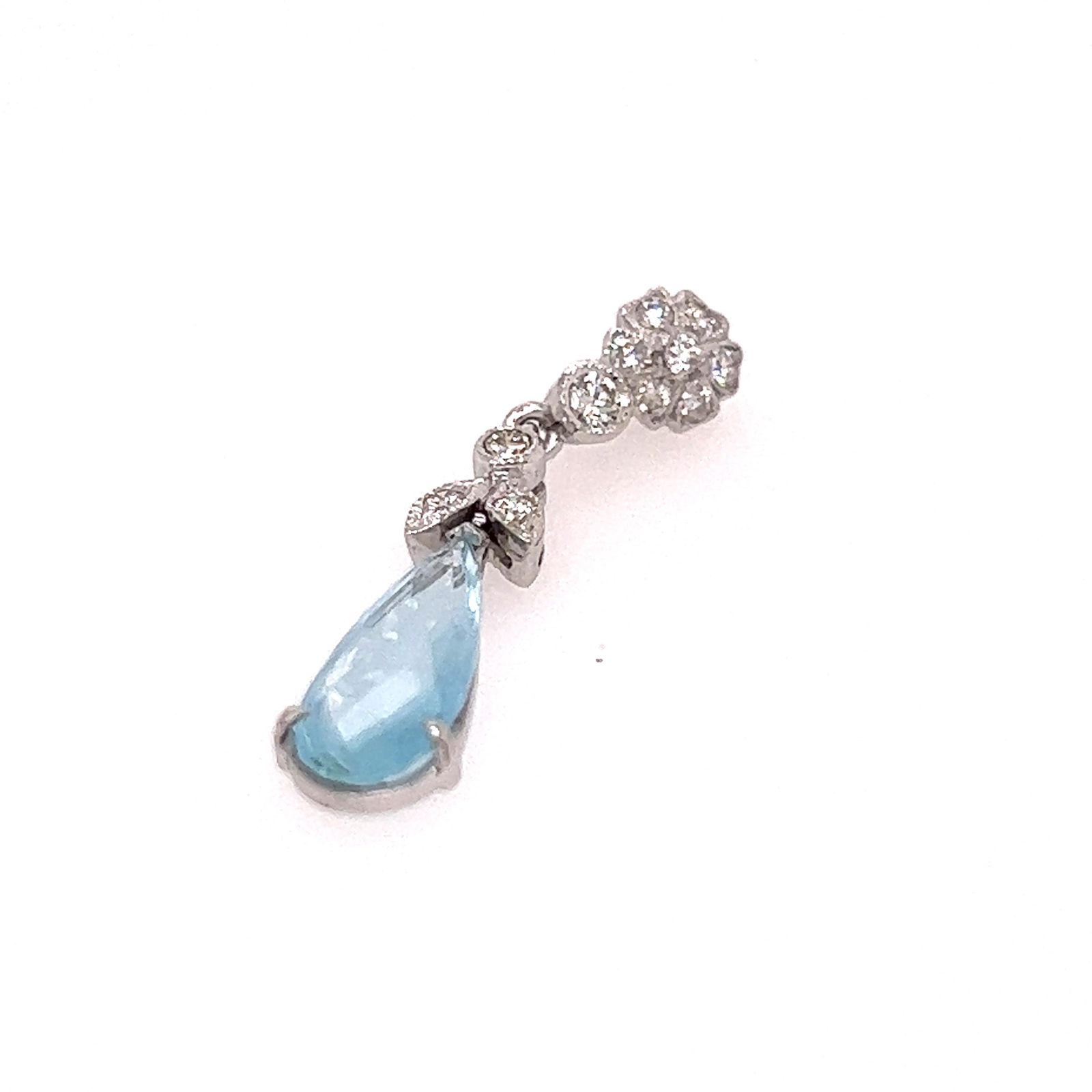 18k Diamond Aqua Pendant (1 of 2)