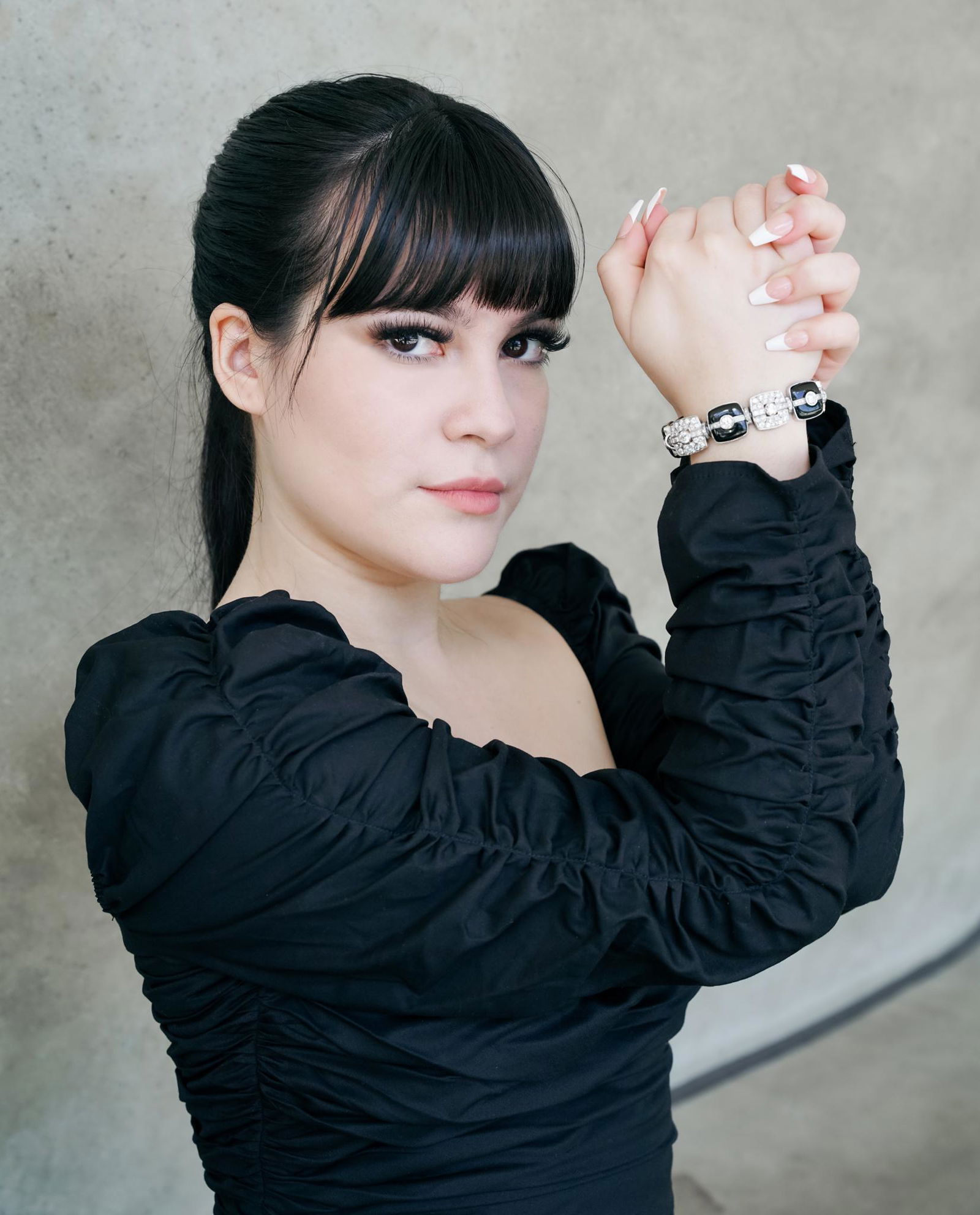 Platinum Diamond Onyx Bracelet (1 of 1)