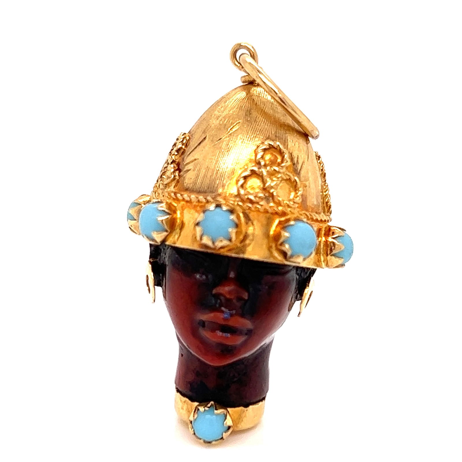 Retro 18k Carnelian Woman Face Pendant  (1 of 2)