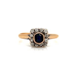 Edwardian Gold Diamond Ring : Edwardian 14k Yellow Gold Weight 2.46gr Measurements 0.4”x0.88” Diamond 0.6ct Vs1 H Ring Size 9.5