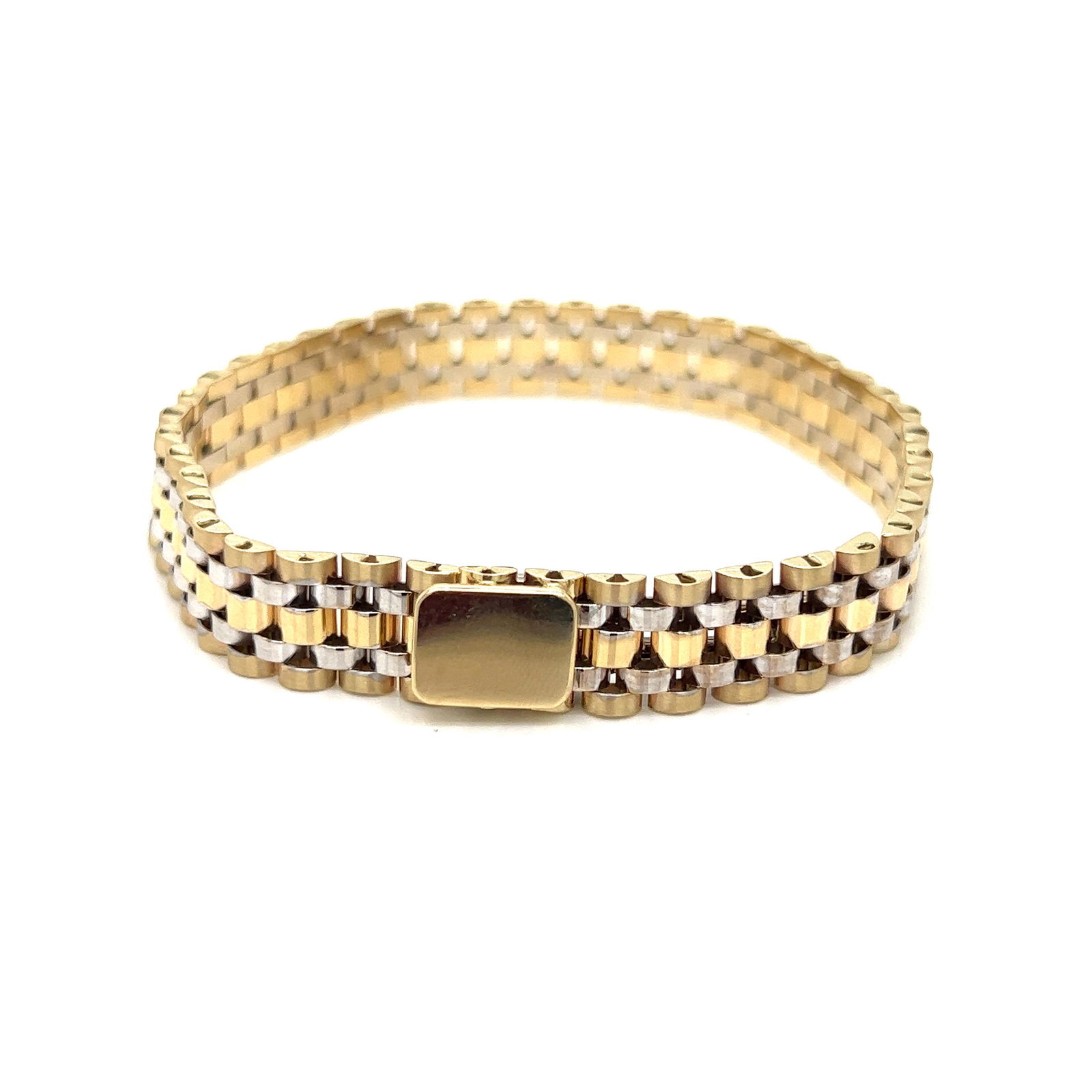 14k Link Bracelet: 14k Yellow Gold Weight 26.52g Link Bracelets 8”x0.39”