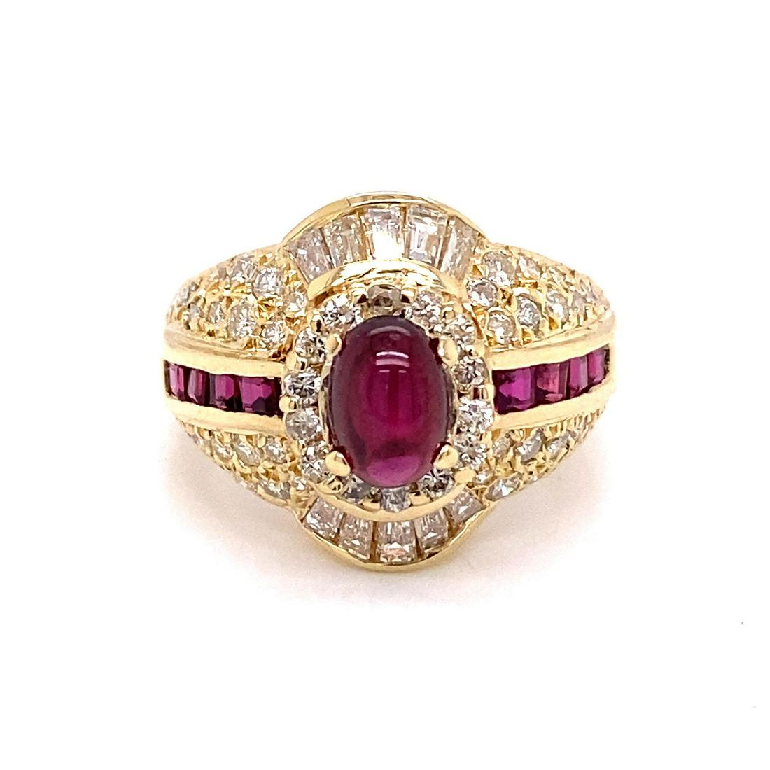 18k Ruby Diamond Ring (1 of 2)