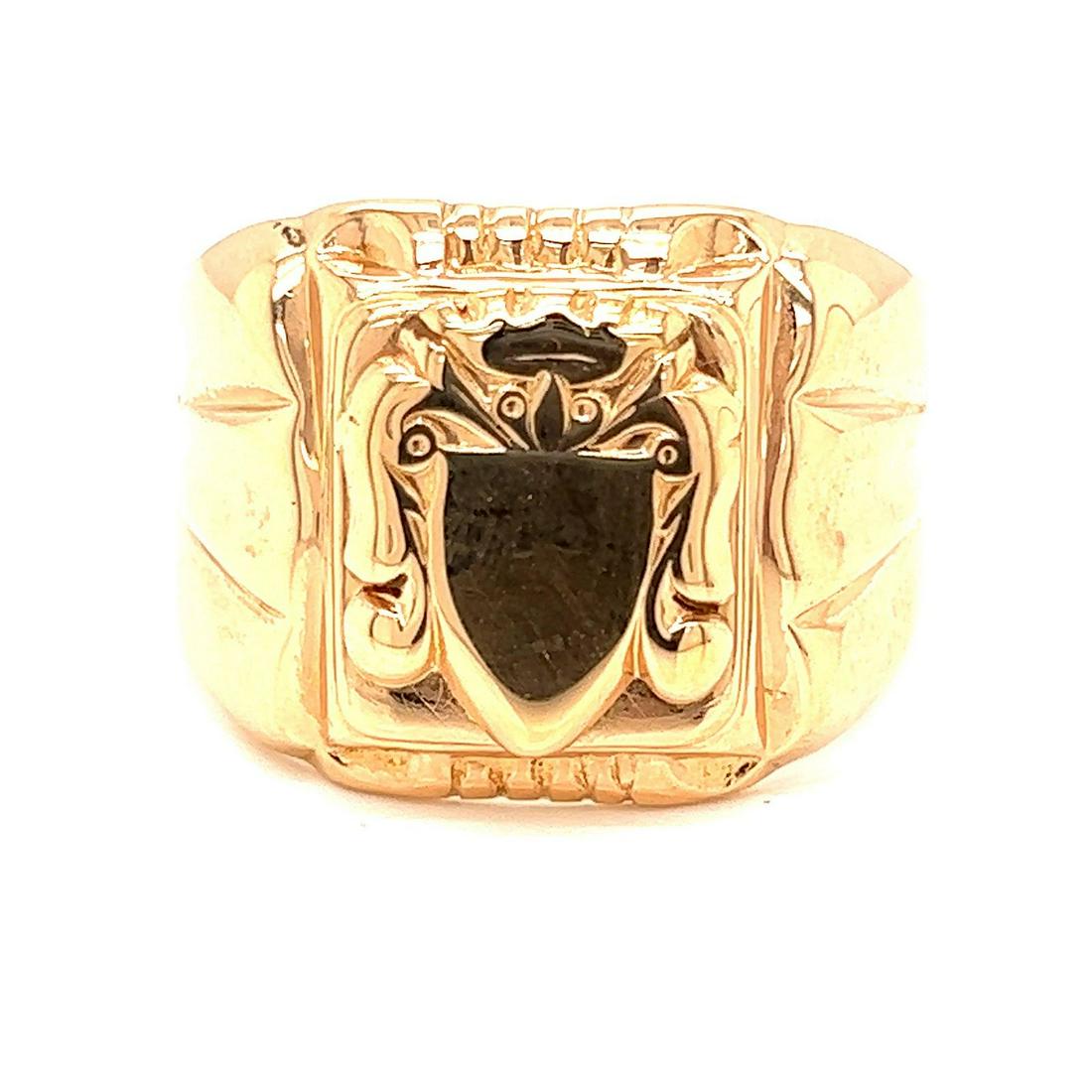 14k Shield Men’s Ring (1 of 2)