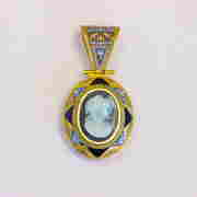 Antique Cameo Pendant with Micromosaic Bail, 18k (1 of 1)