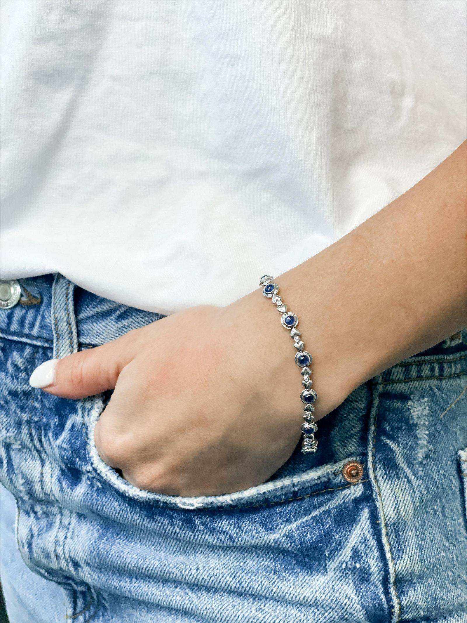 18k Sapphire Diamond Bracelet (1 of 2)