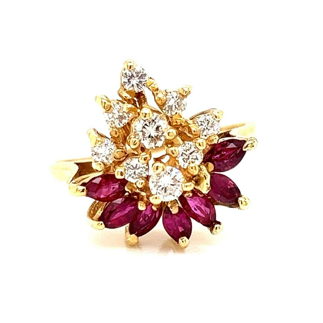 14k Diamond Ruby Rings (1 of 3)