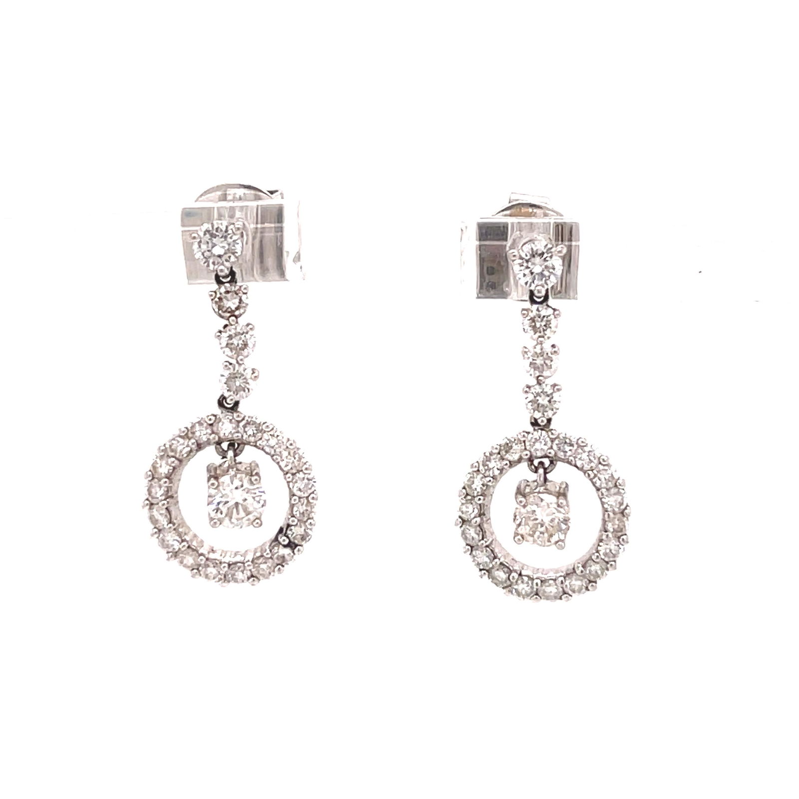 18k Diamond Dangle Earrings (1 of 1)