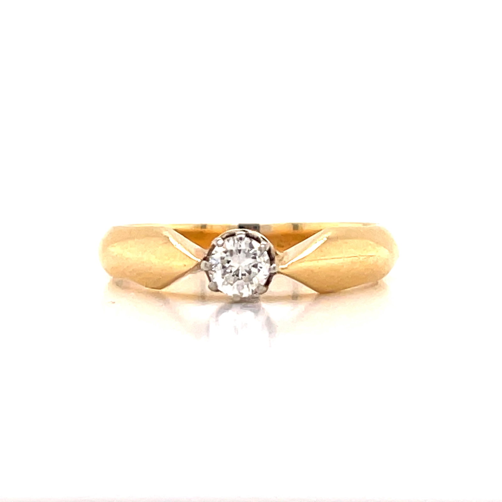 Edwardian 18k Diamond Engagement Ring  (1 of 2)