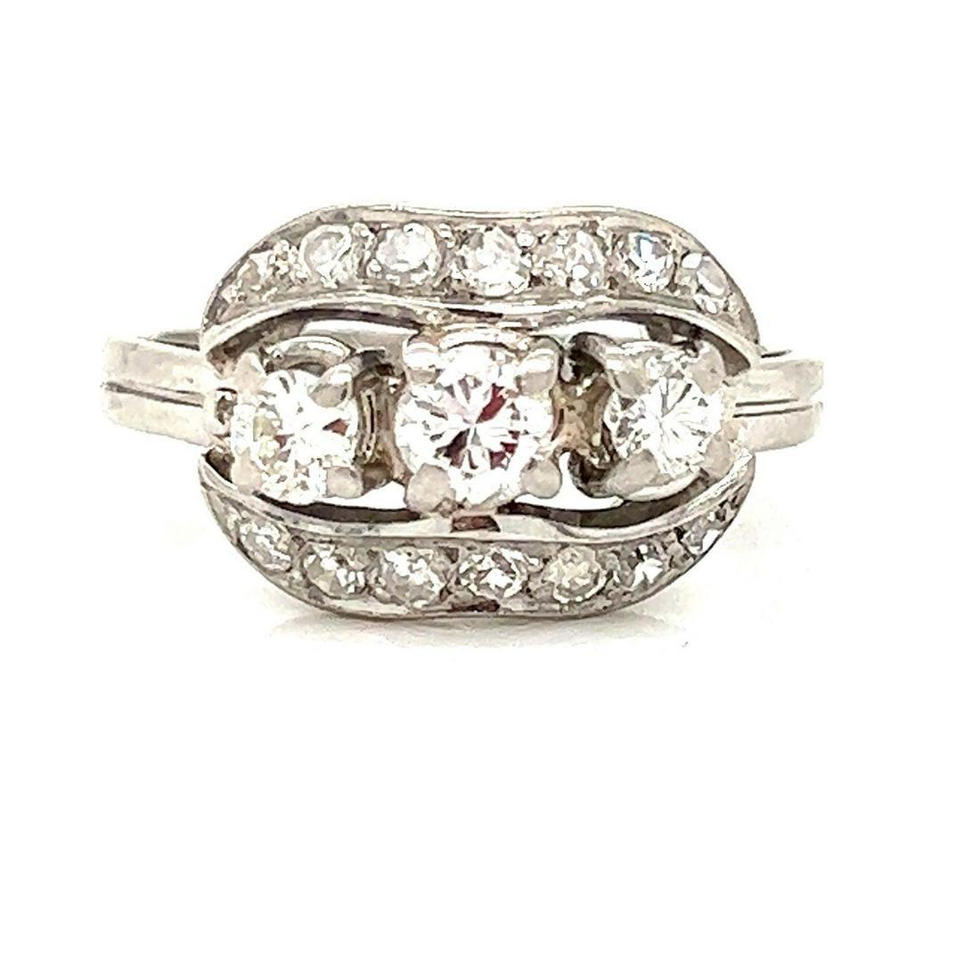 Art Deco Platinum Diamond Ring (1 of 3)
