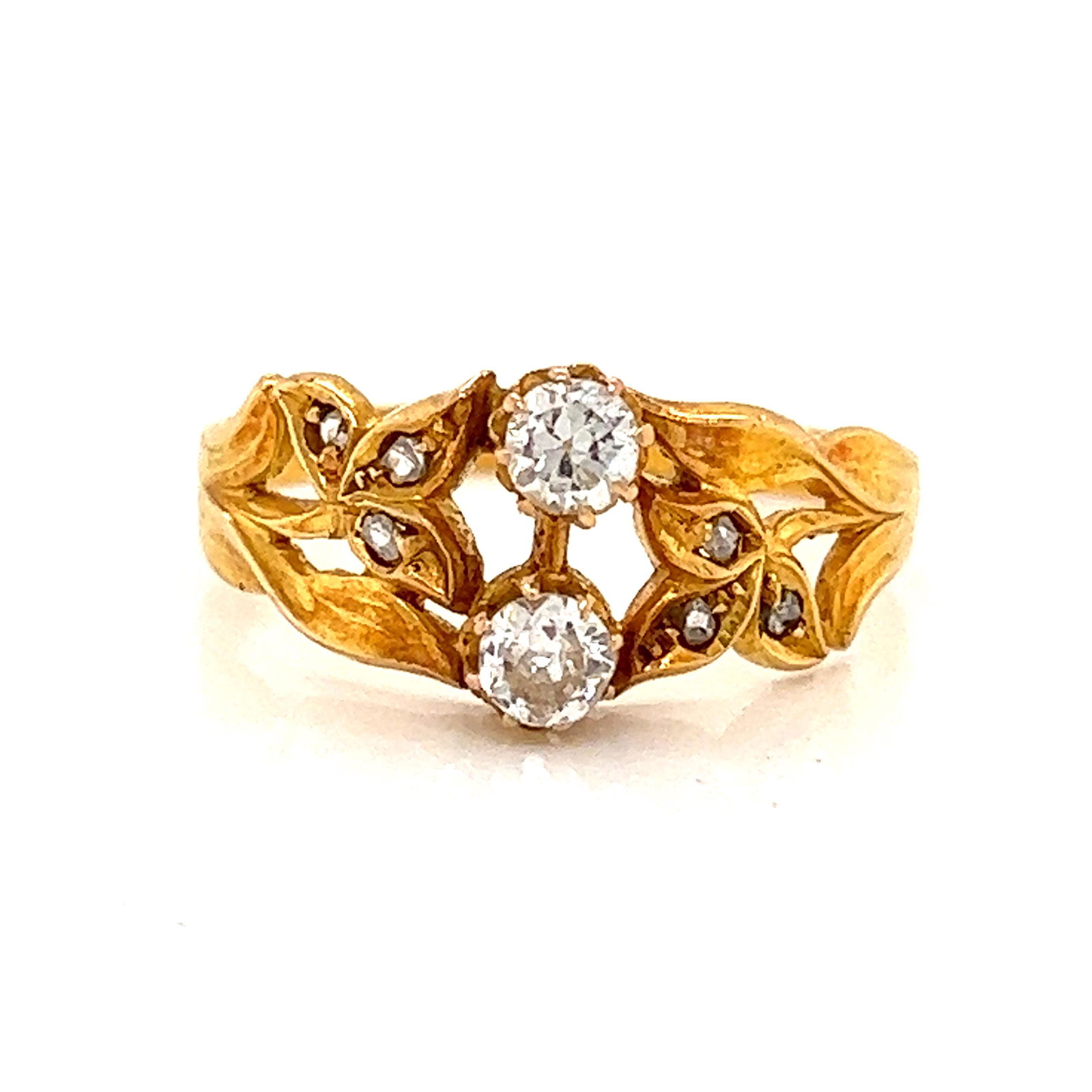 Art Nouveau 18k Diamond Ring (1 of 2)