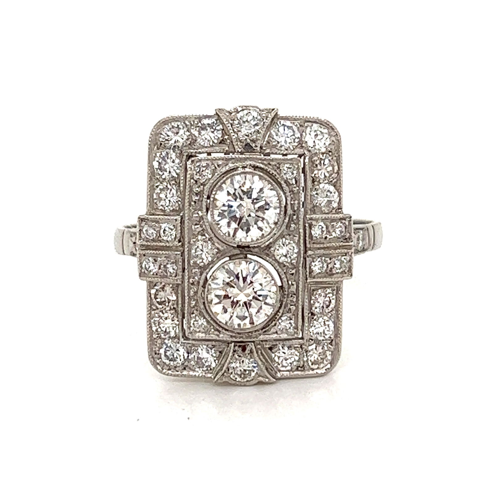 Platinum Art Deco Diamond Ring  (1 of 2)