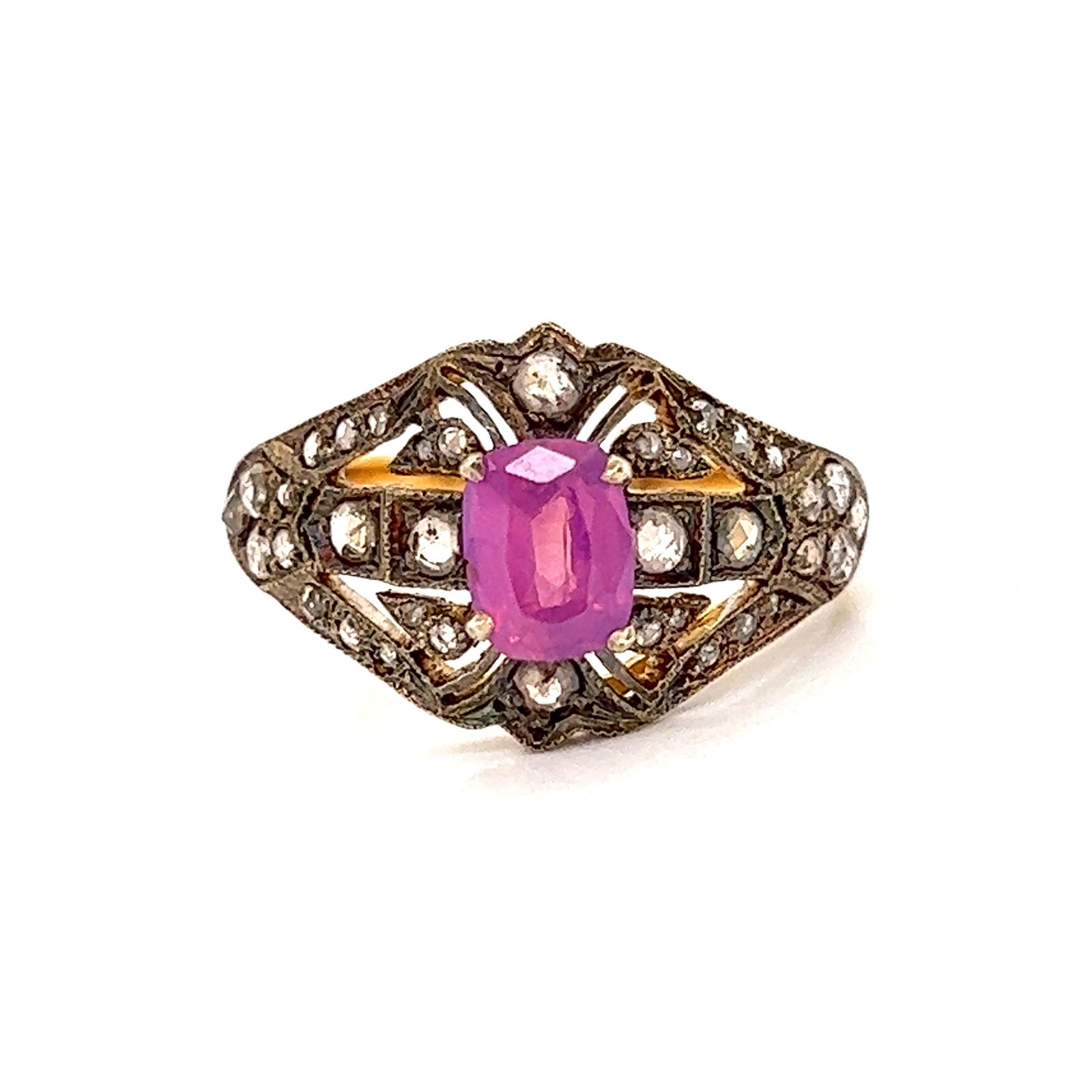 Silver and Gold Tourmaline Ring (1 of 2)