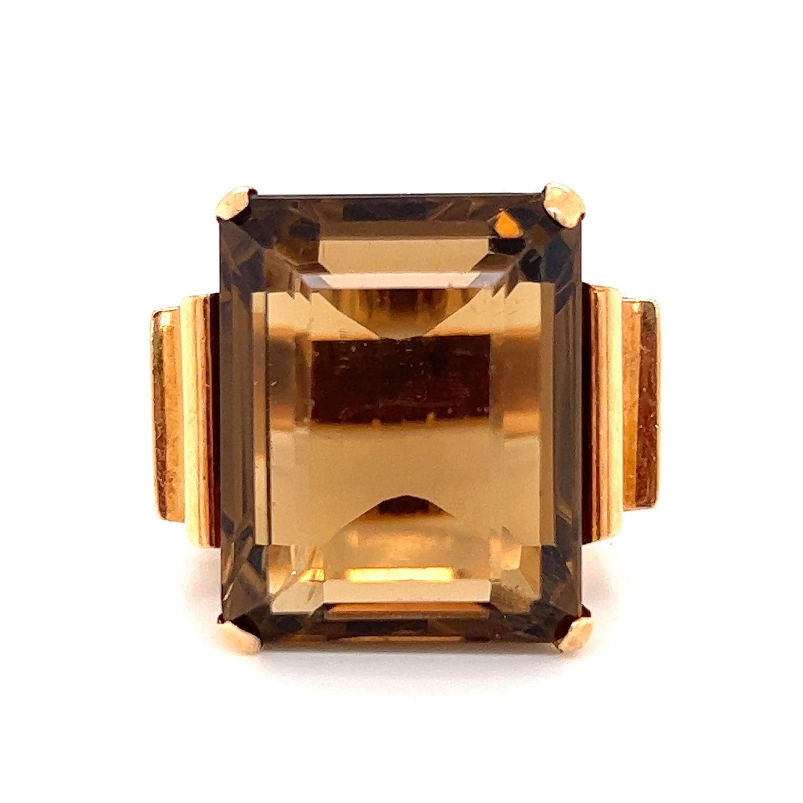 18k Retro Citrine Ring  (1 of 3)