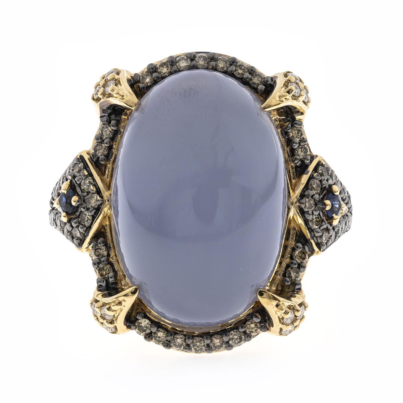 14k Chalcedony Diamond Ring  (1 of 1)