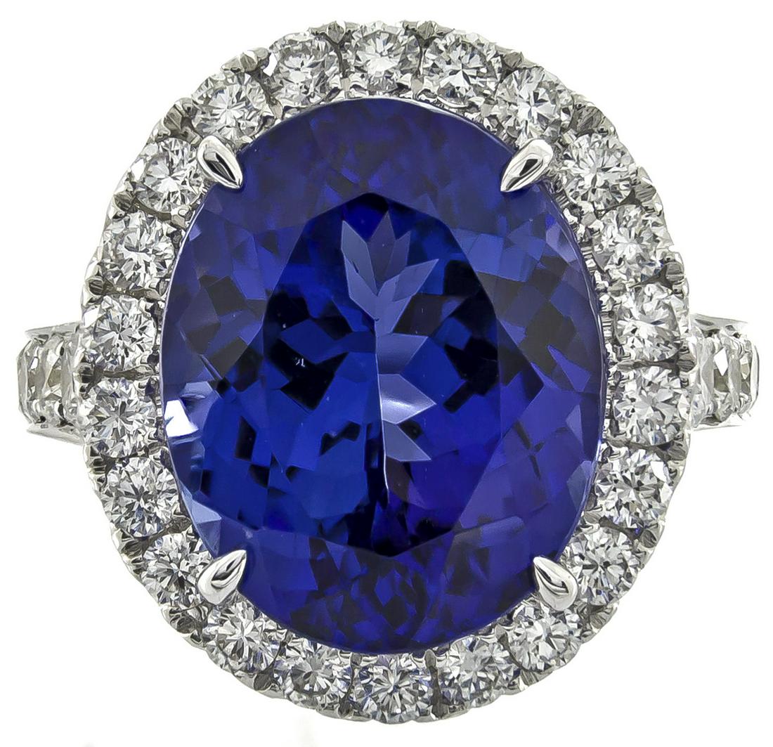 18k Tanzanite Diamond Ring (1 of 2)