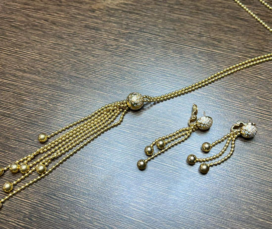 Cartier 18K Yellow Gold Necklace & Earring Set (1 of 1)