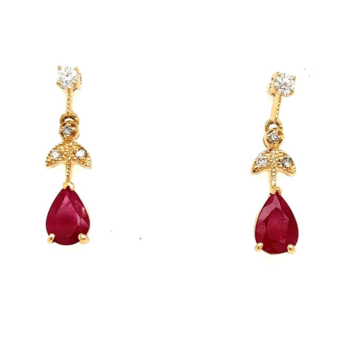 14k Ruby Diamond Earring (1 of 1)