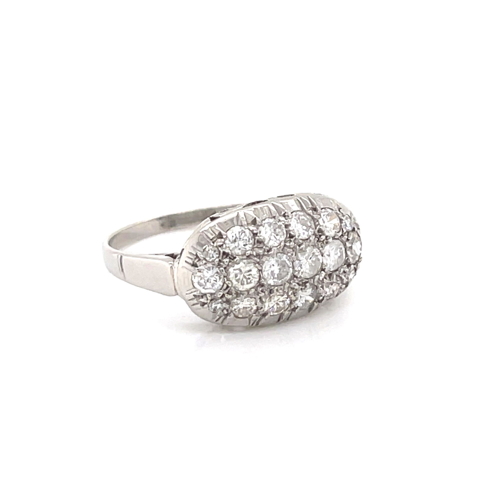 Platinum French Art Deco Diamond Ring (1 of 2)