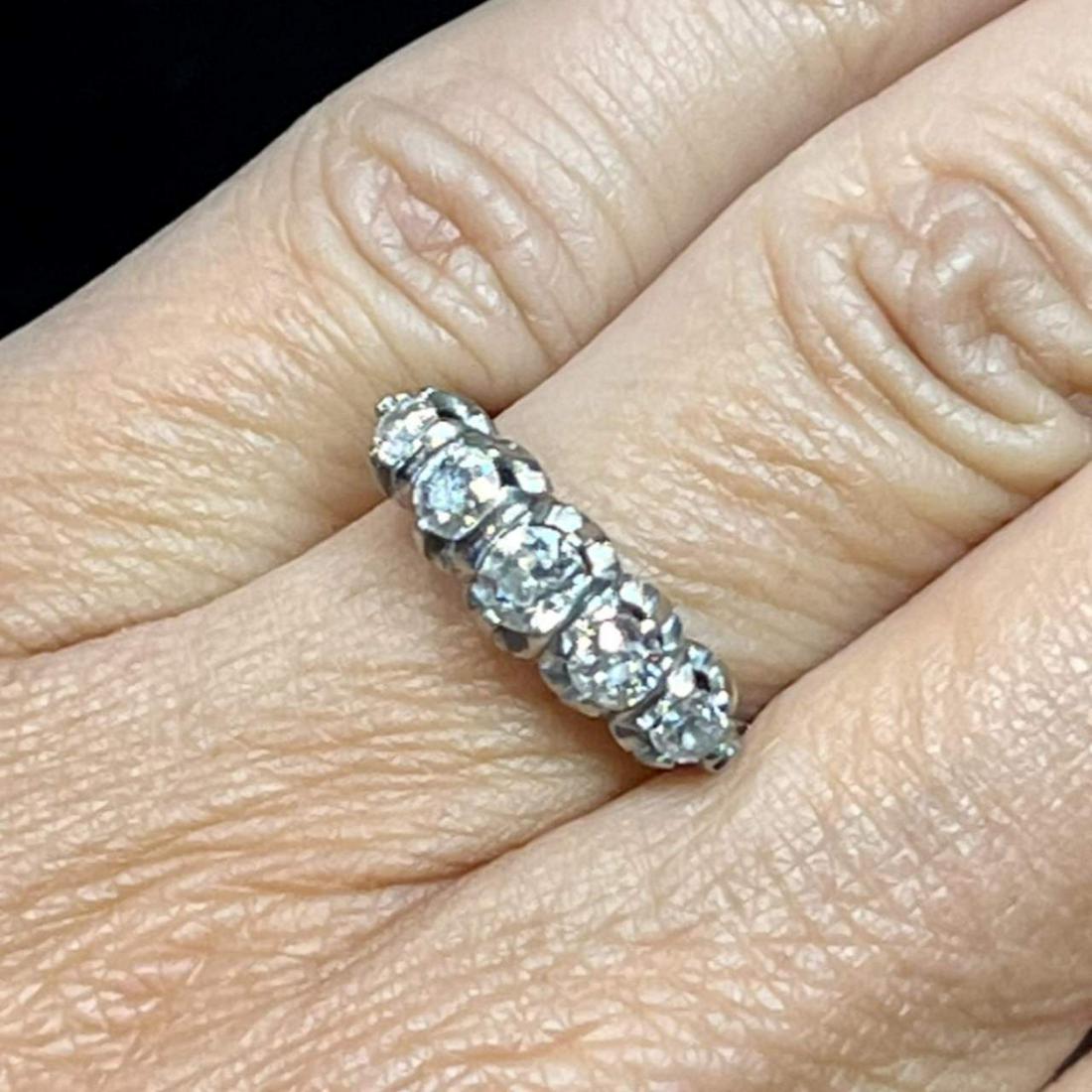 Art Deco Platinum Diamond Ring (1 of 2)