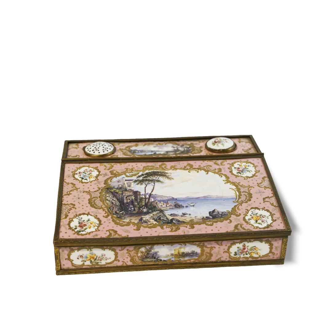 A very fine XVIII century French copper with enamel (1 of 4)