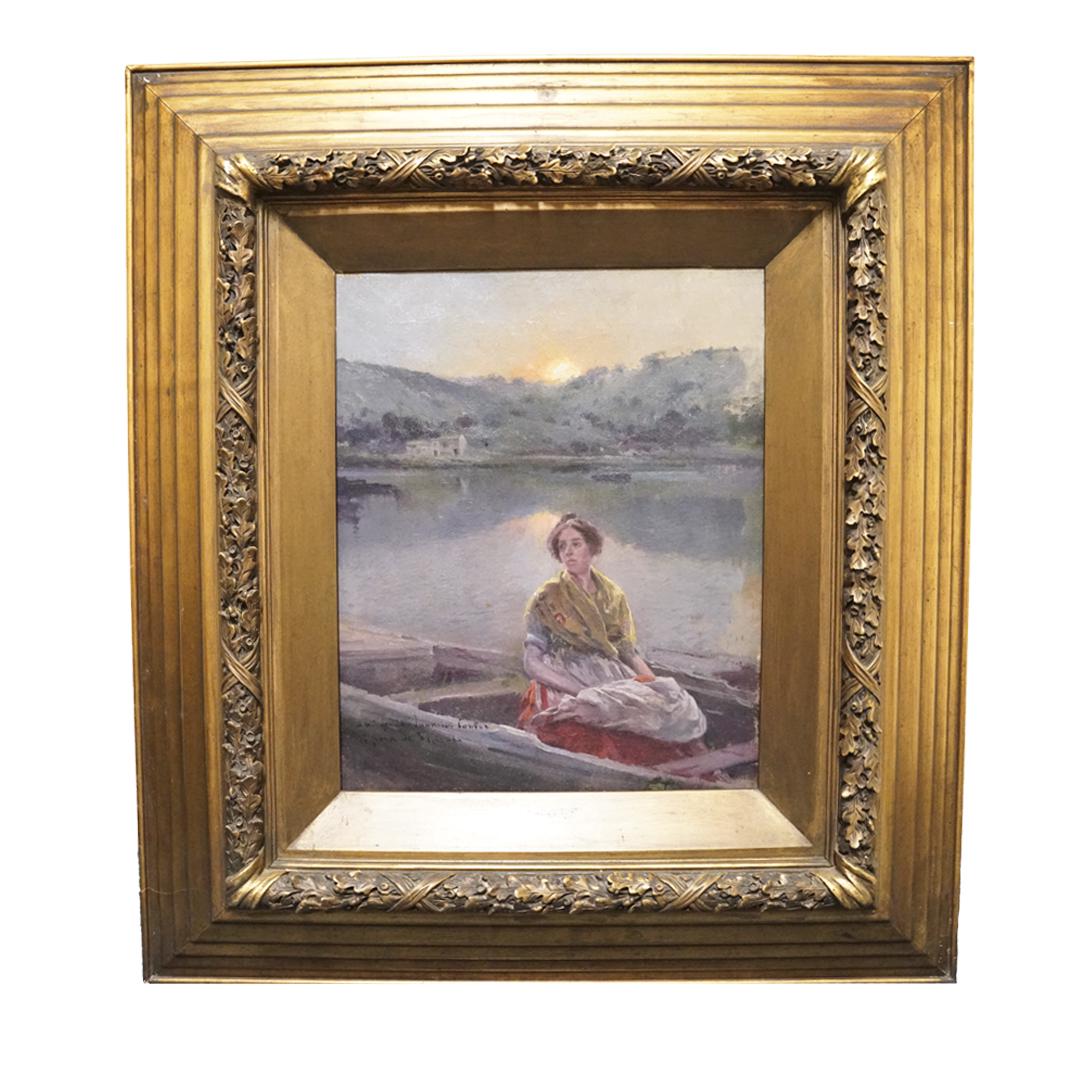 A fine XIX century Spanish oil. Signed by Eliseo Meifren. (1 of 3)