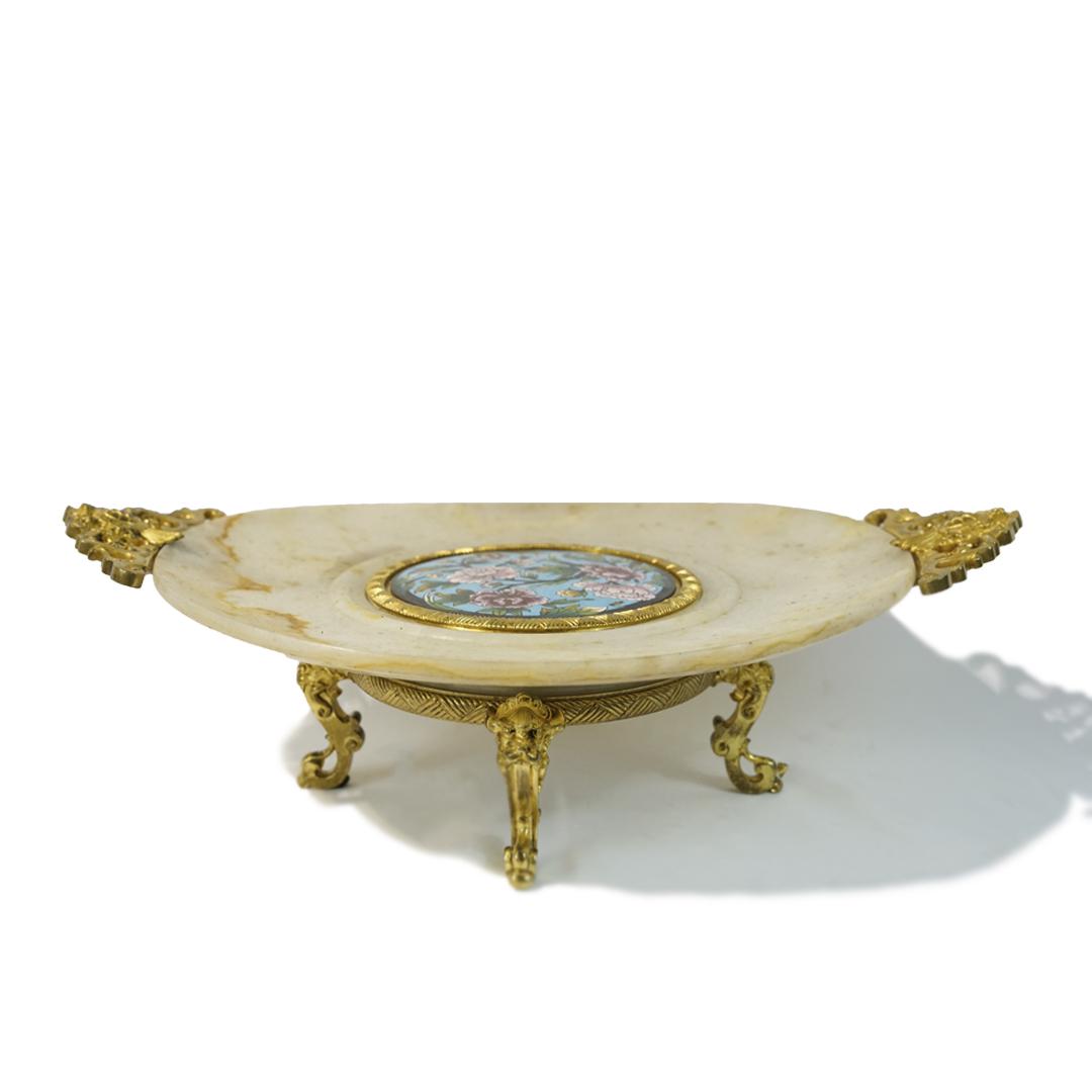 A fine french XIX Century onyx, enamel ormolu mounted centerpiece. (1 of 2)