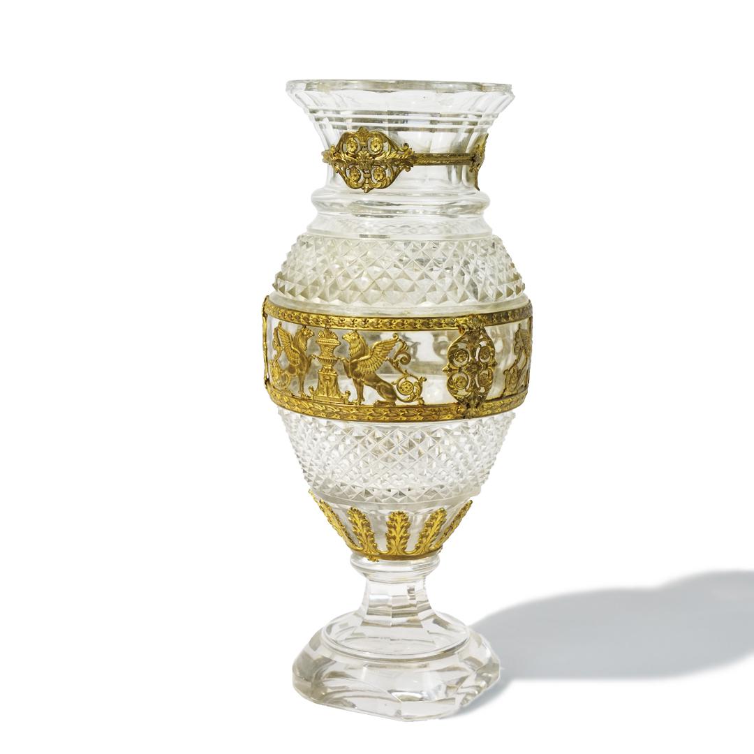 A fine Baccarat signed ormolu mounted cristal vase with empire style guard. (1 of 1)