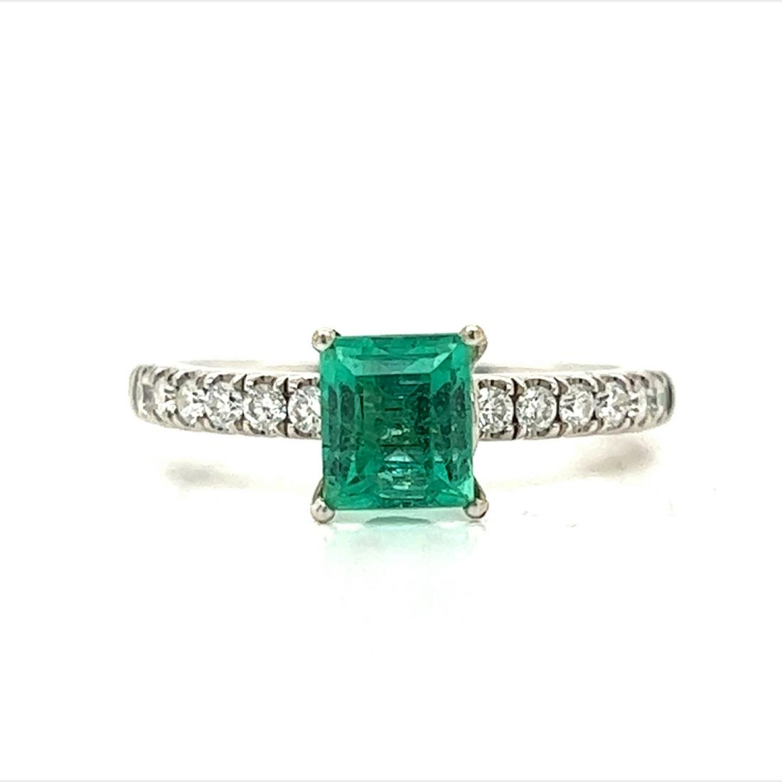 14k Emerald Diamond Engagement Ring (1 of 2)