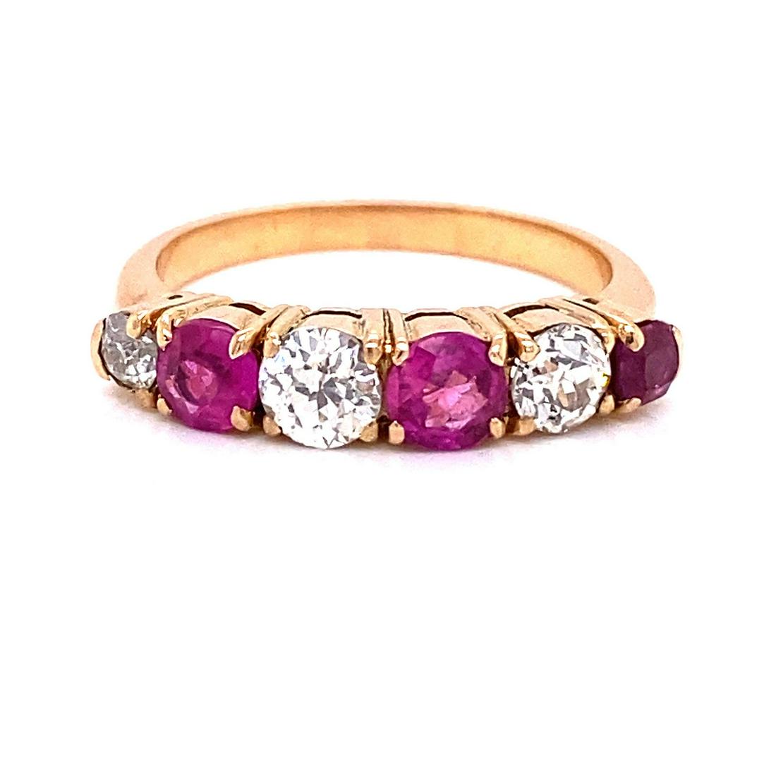 18k Diamond Ruby Ring (1 of 2)