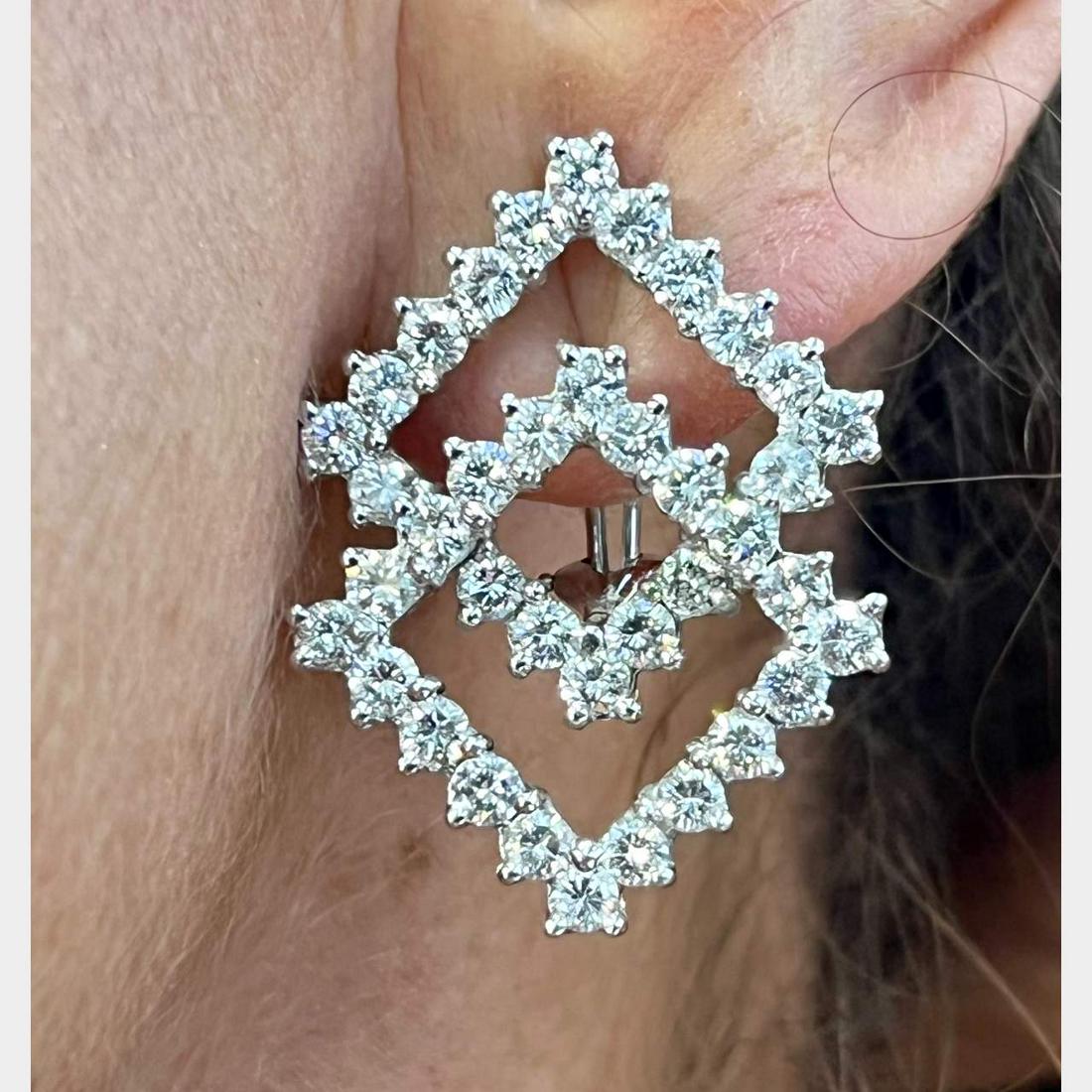 18k White Gold Diamond Earrings (1 of 1)