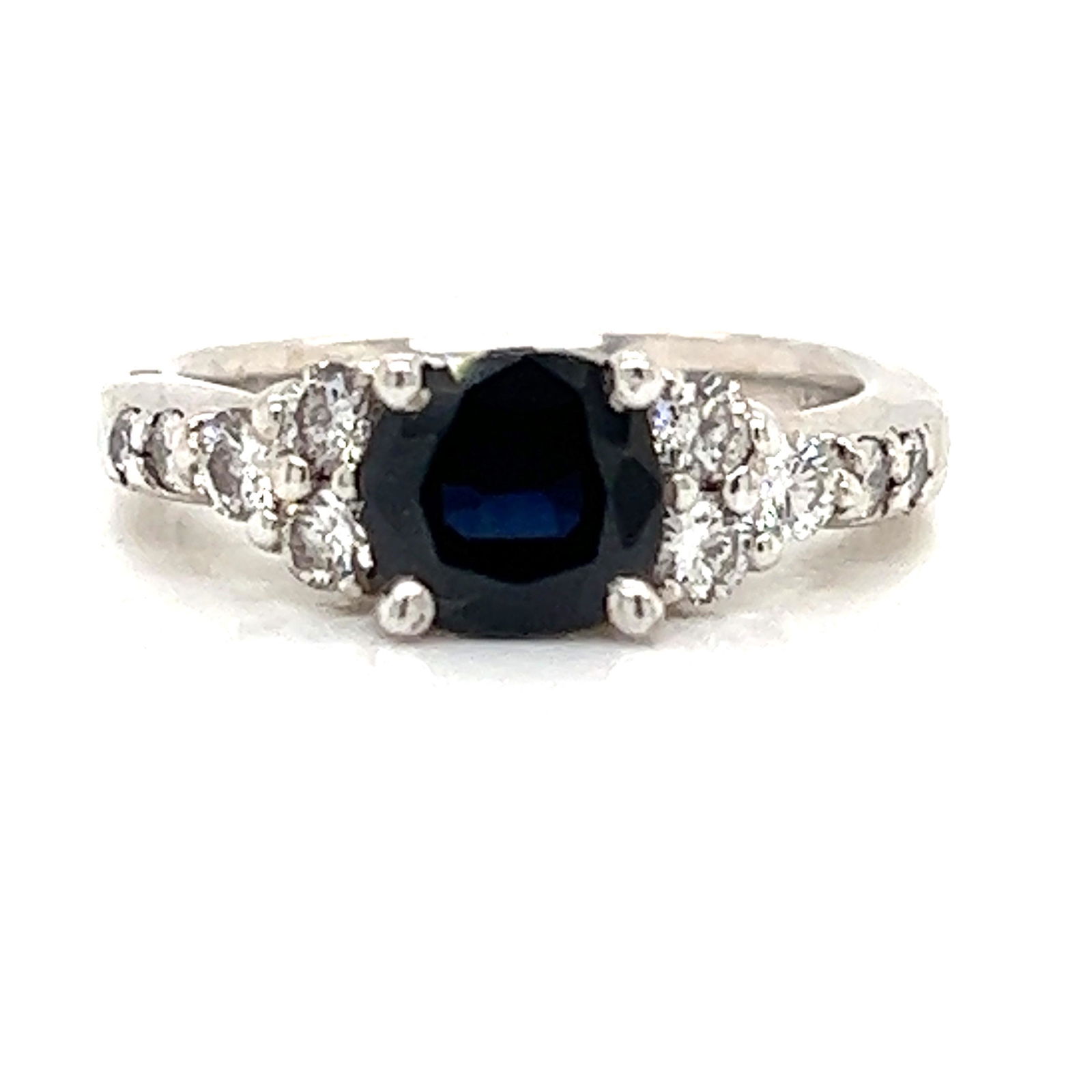 14k Sapphire Diamond Engagement Ring (1 of 3)