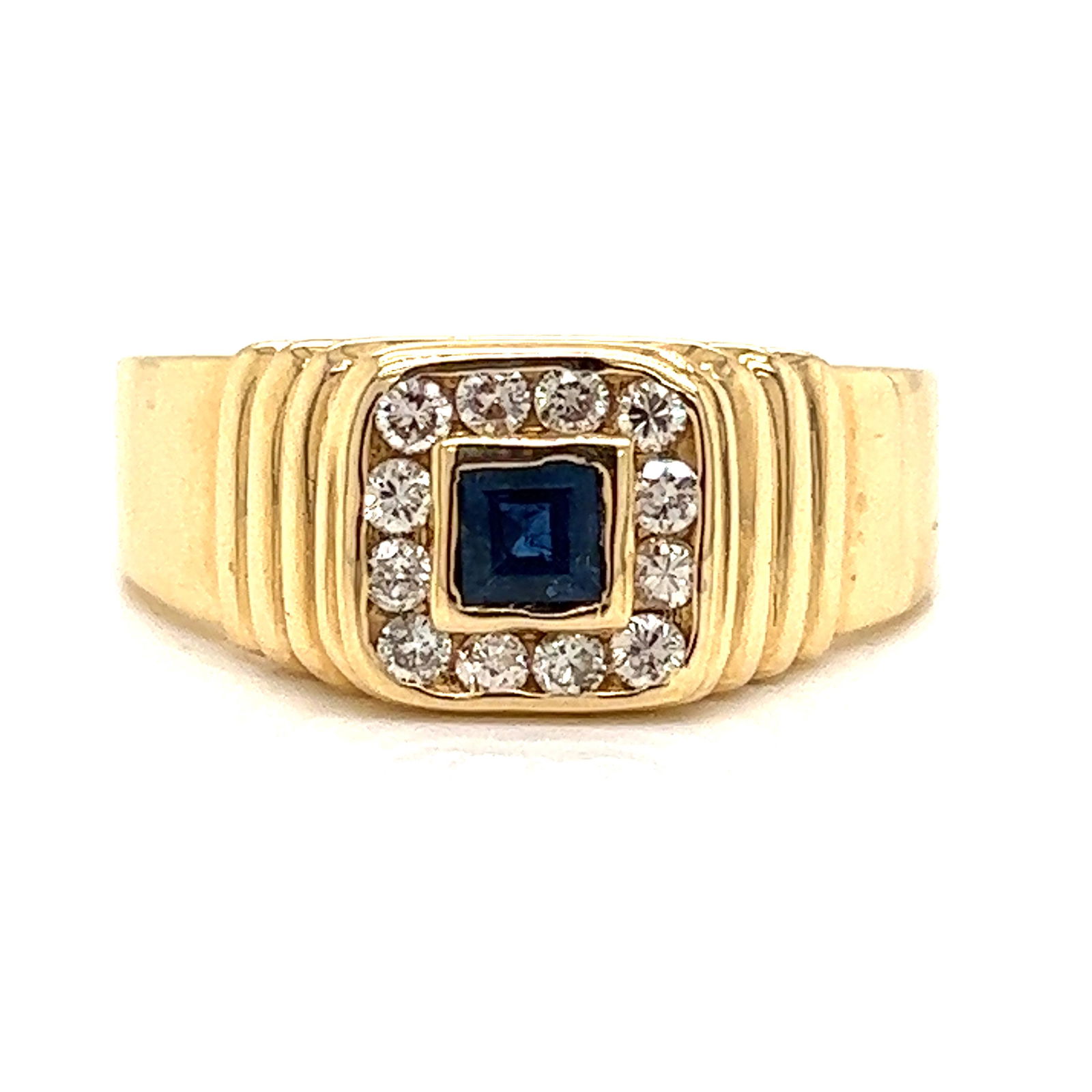 14k Sapphire Diamond Ring (1 of 2)