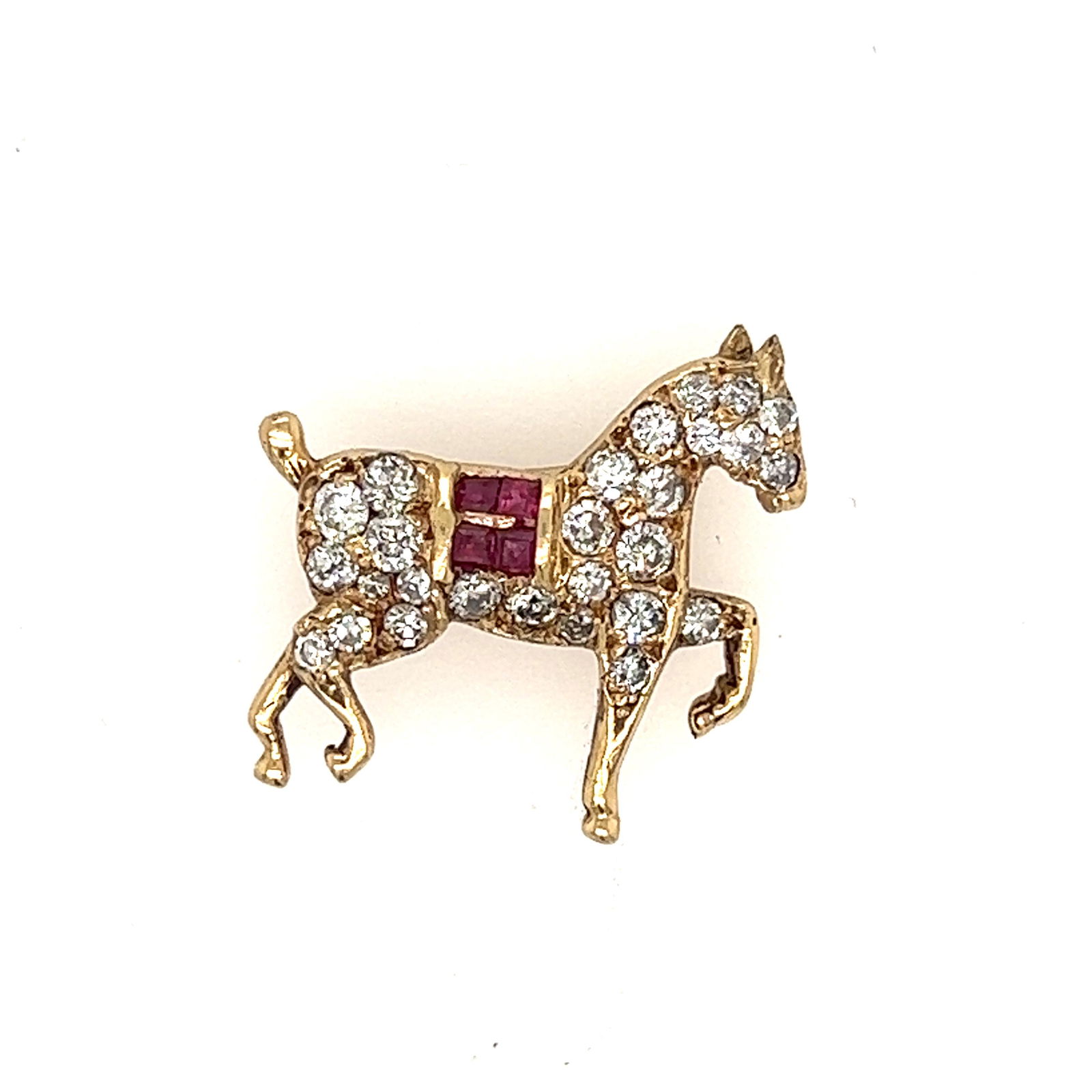 14k Diamond Ruby Horse  (1 of 1)